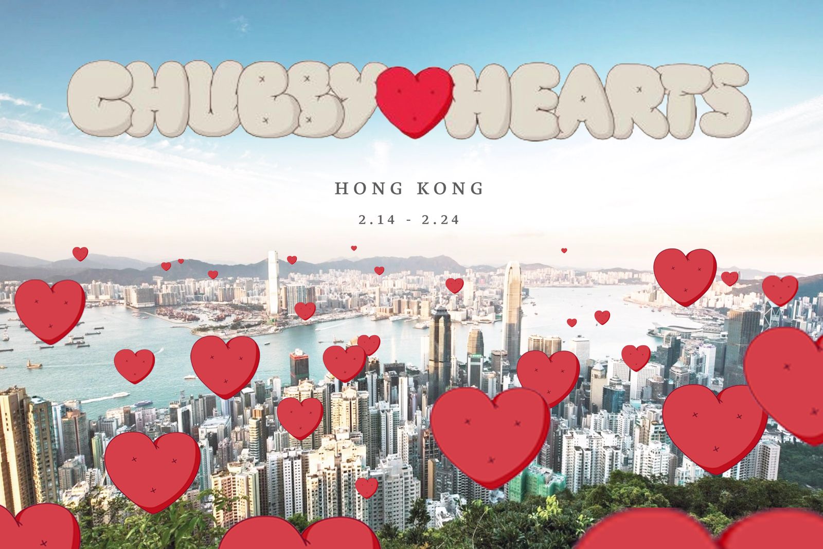 Chubby Hearts Hong KongInstallation