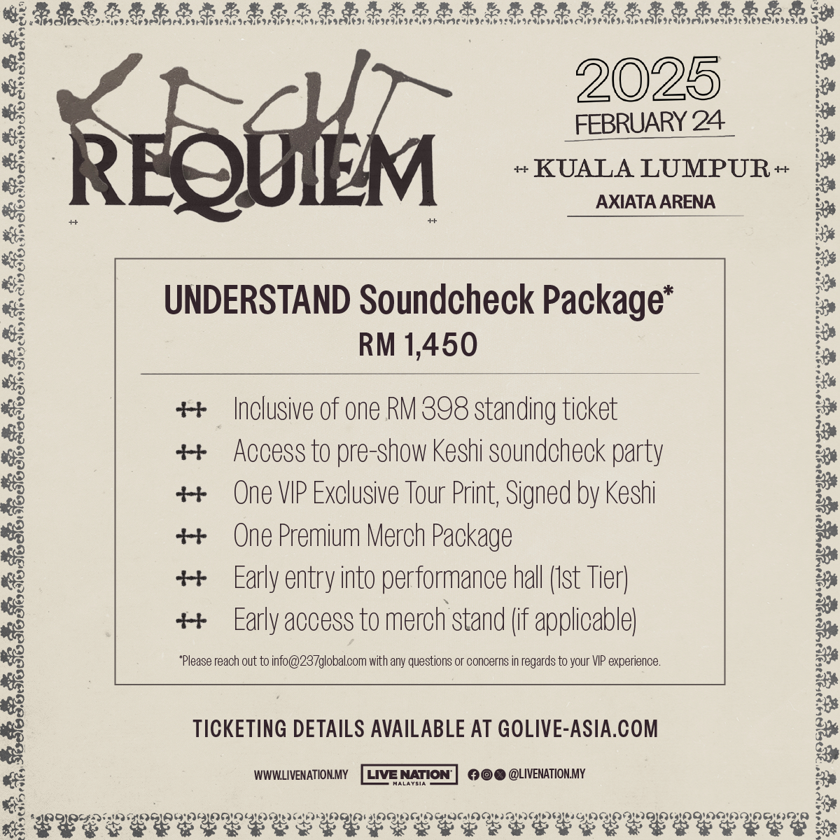 Keshi Concert 2025 REQUIEM World Tour In Kuala Lumpur