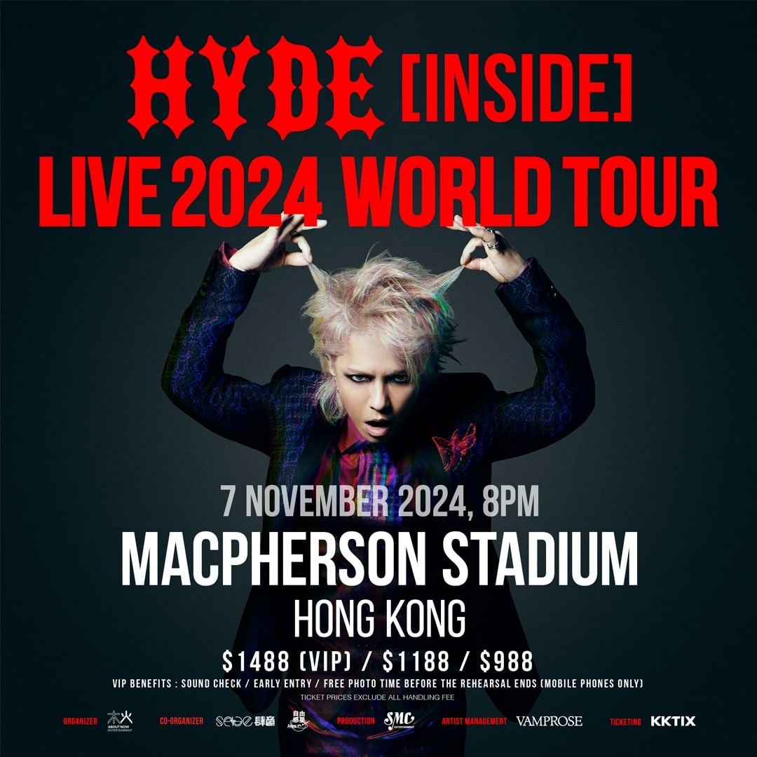 HYDE演唱會2024香港站HYDE INSIDELIVE 2024 WORLD TOUR IN HONGKONG