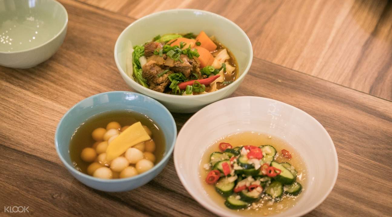 cook noodles,pullednoodles beef noodles and braised pork rice cooking class in taipei