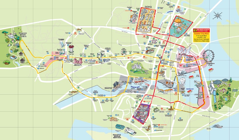 big bus tour map singapore