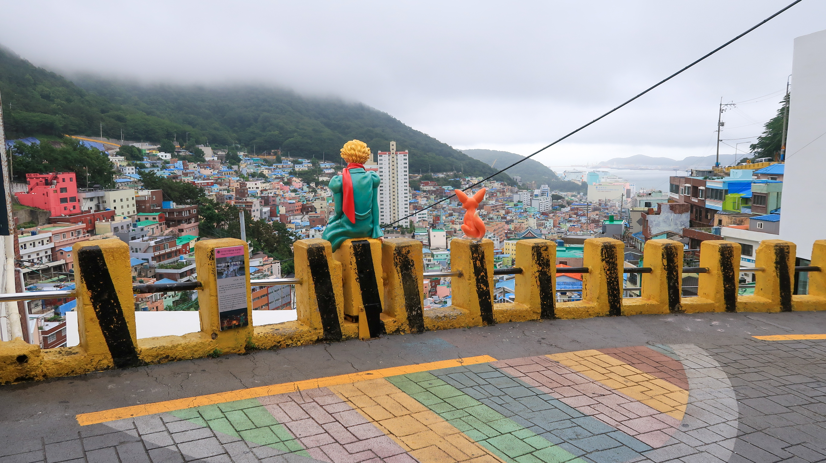 Little Prince and Desert Fox Statue in Gamcheon Culture Village in Busan