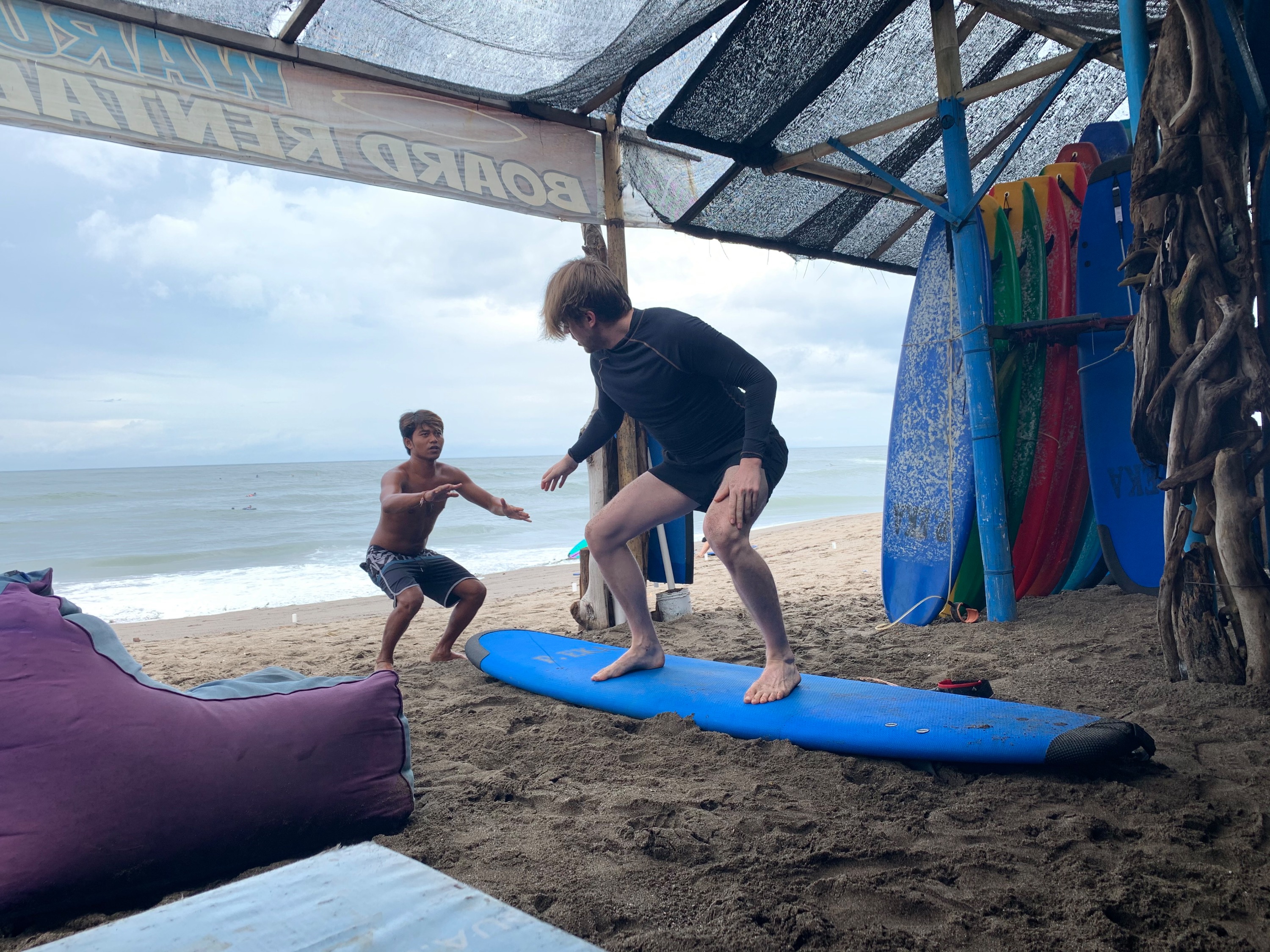 巴厘島坎古衝浪課程（Matahari Surf School提供）