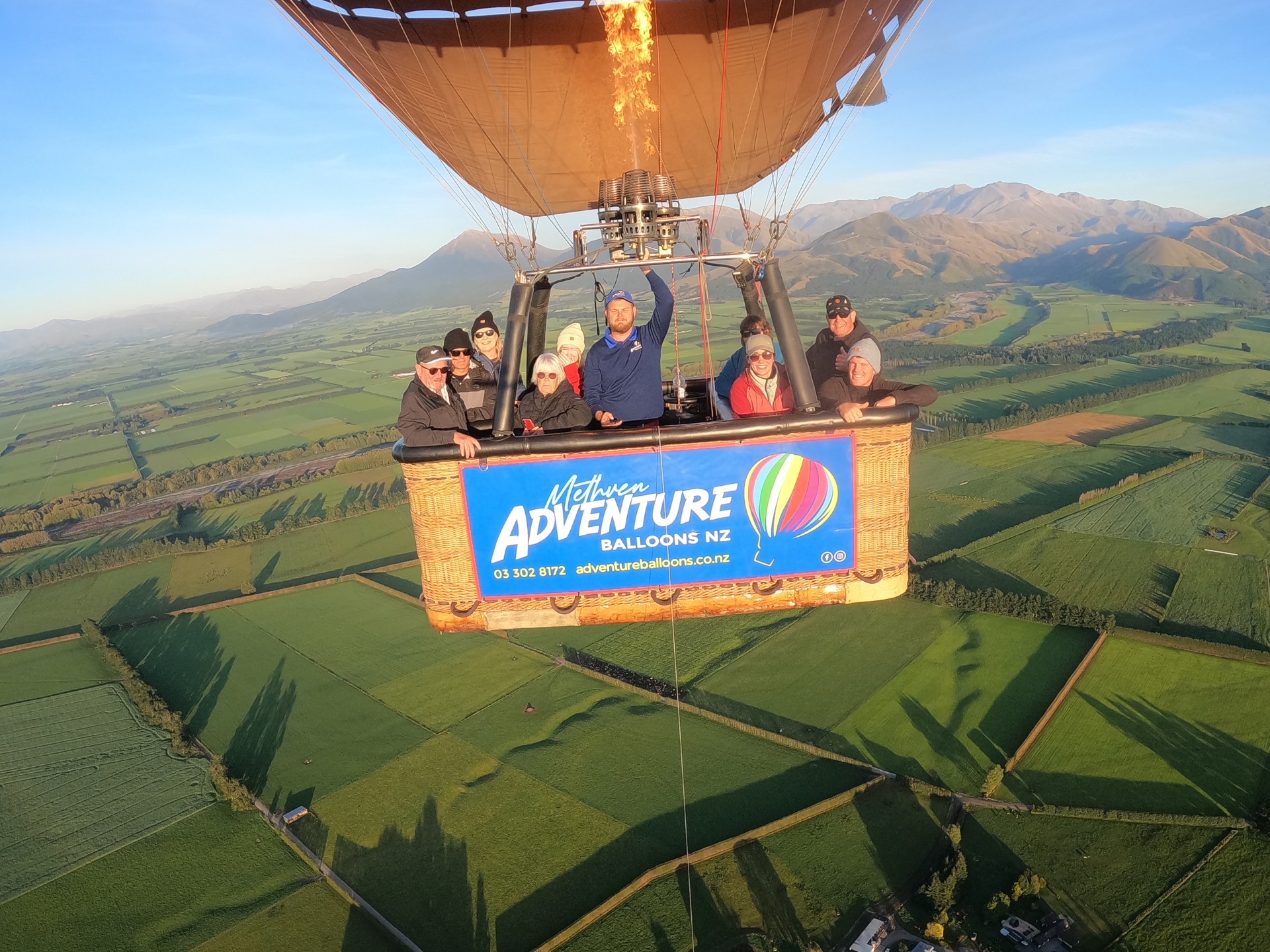 Hot air balloon flights from Methven