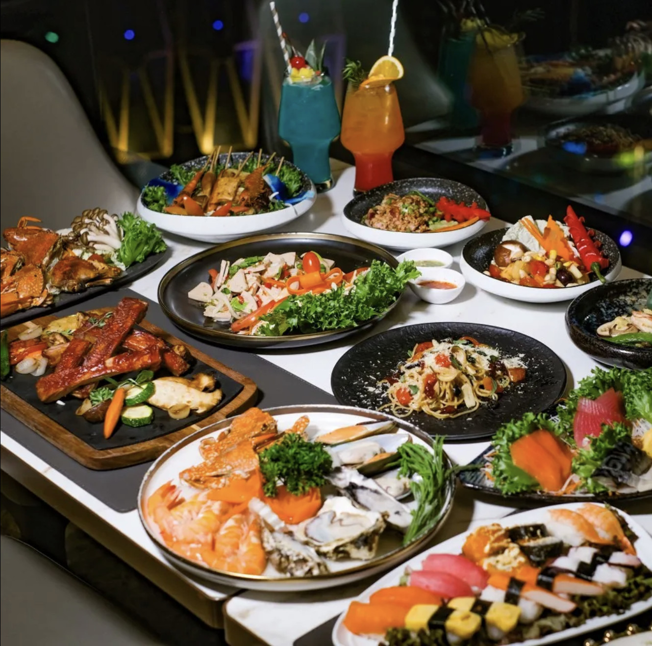 芭達雅 Grande Centre Point Space Pattaya 飯店 Orbit 餐廳自助餐