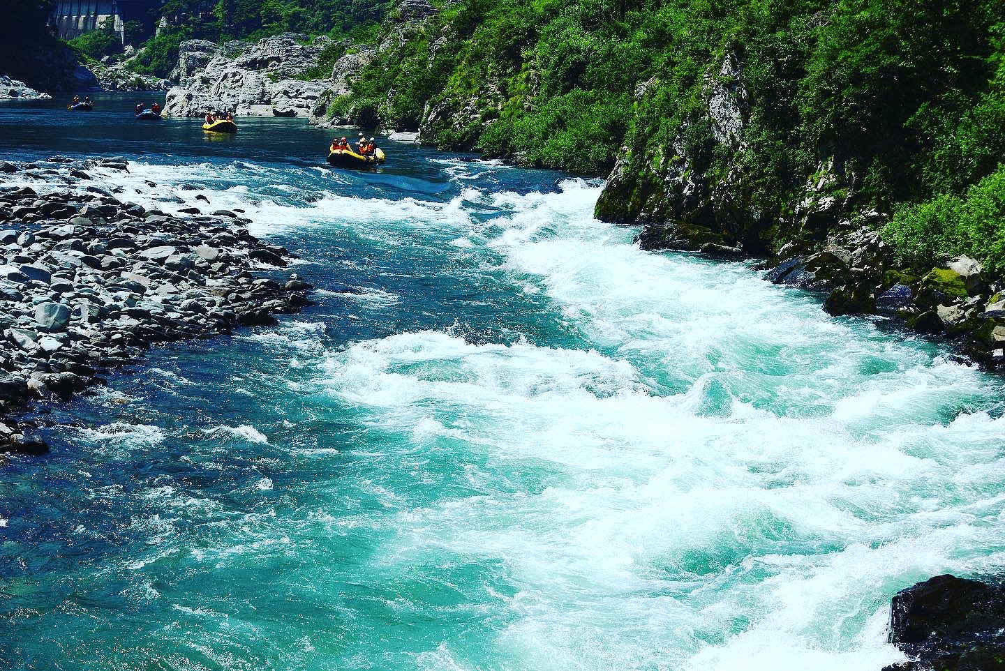 Yoshino River rafting rapids point