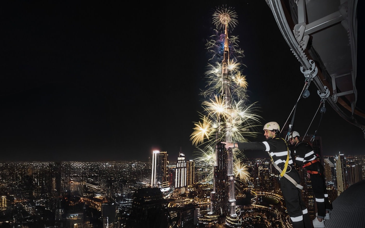 New Years Eve Dinner at Sky Views Observatory with Burj Khalifa Fireworks