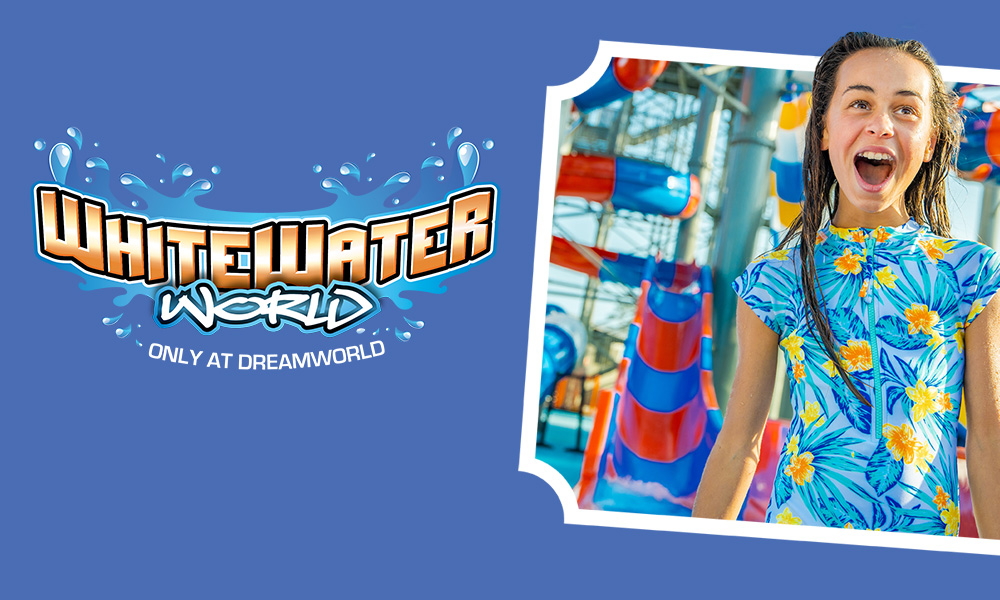 冷靜下來，前往白水世界（WhiteWater World），就在夢幻世界隔壁