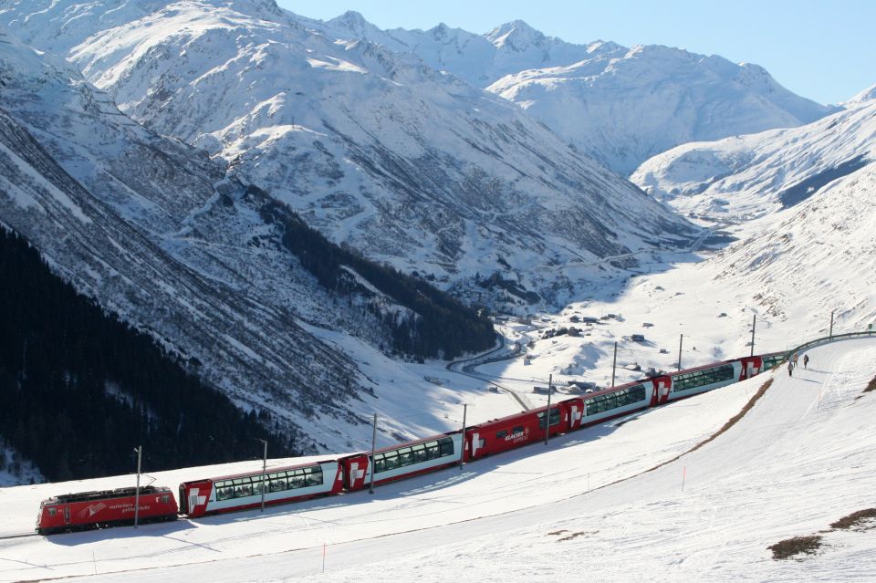Bernina Red Train and St. Moritz one-day tour from Milan