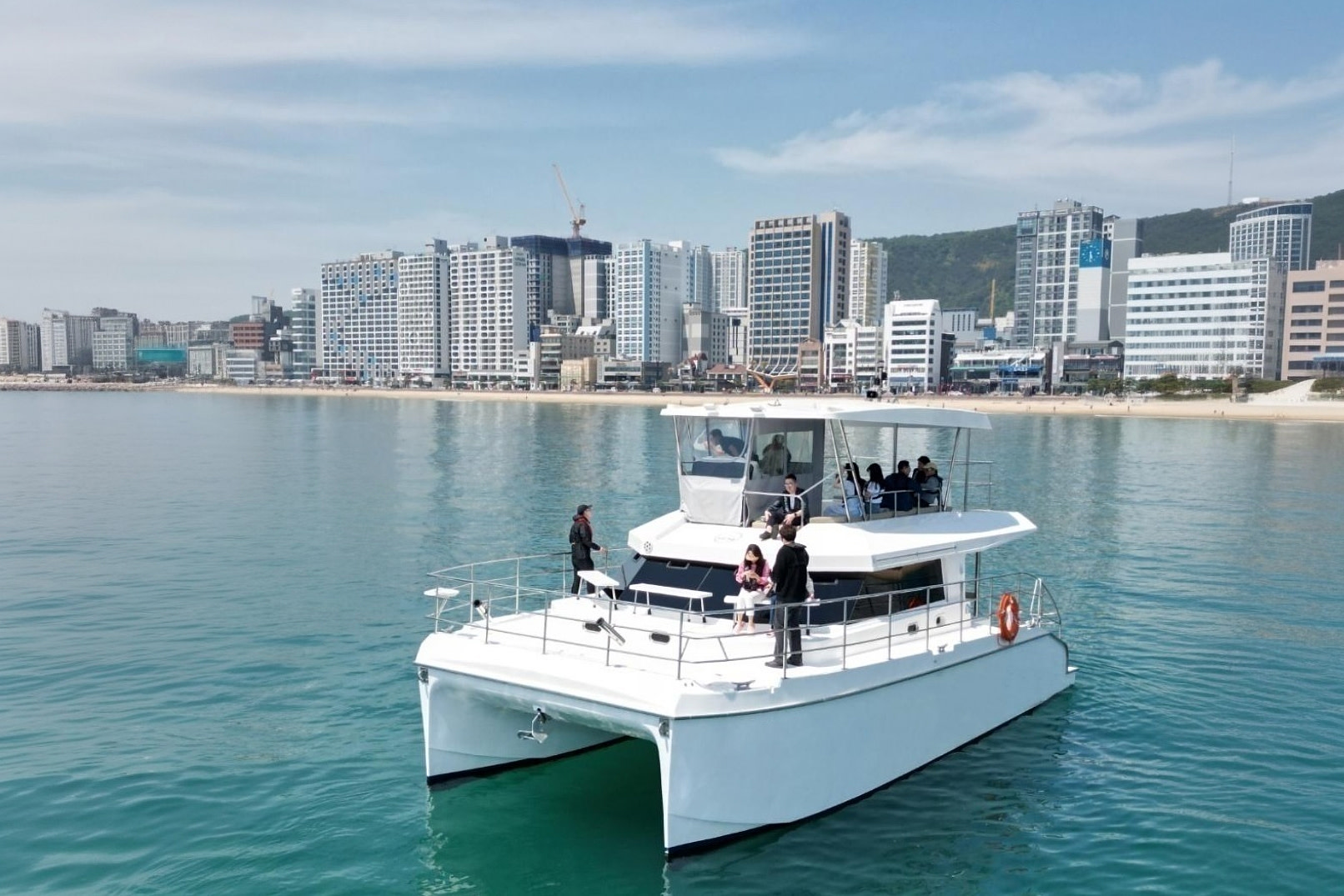 Busan Yacht Tour: Haeundae Sunset & Gwangan Bridge Catamaran Cruise