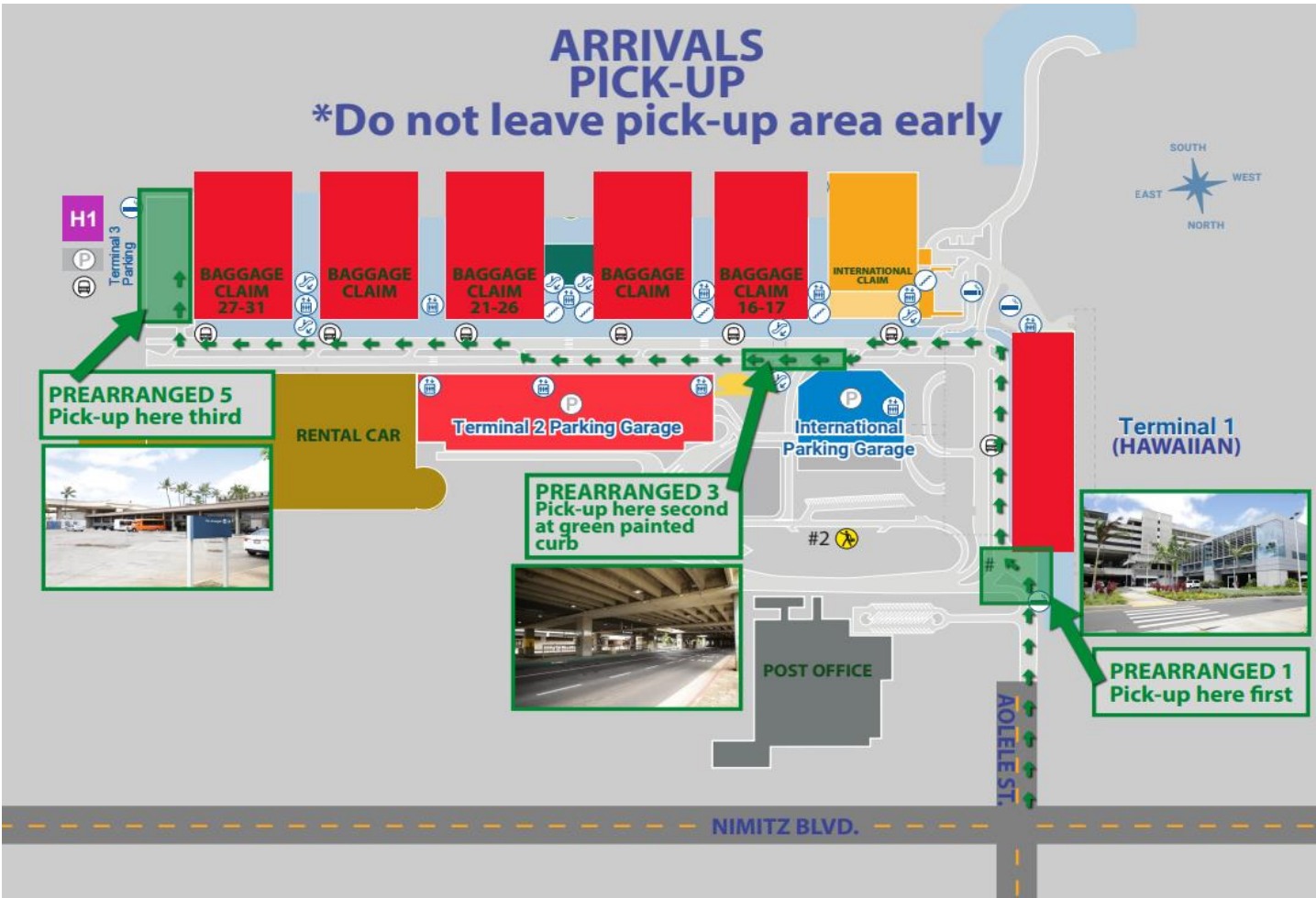 E Noa Tours arrival pickup map