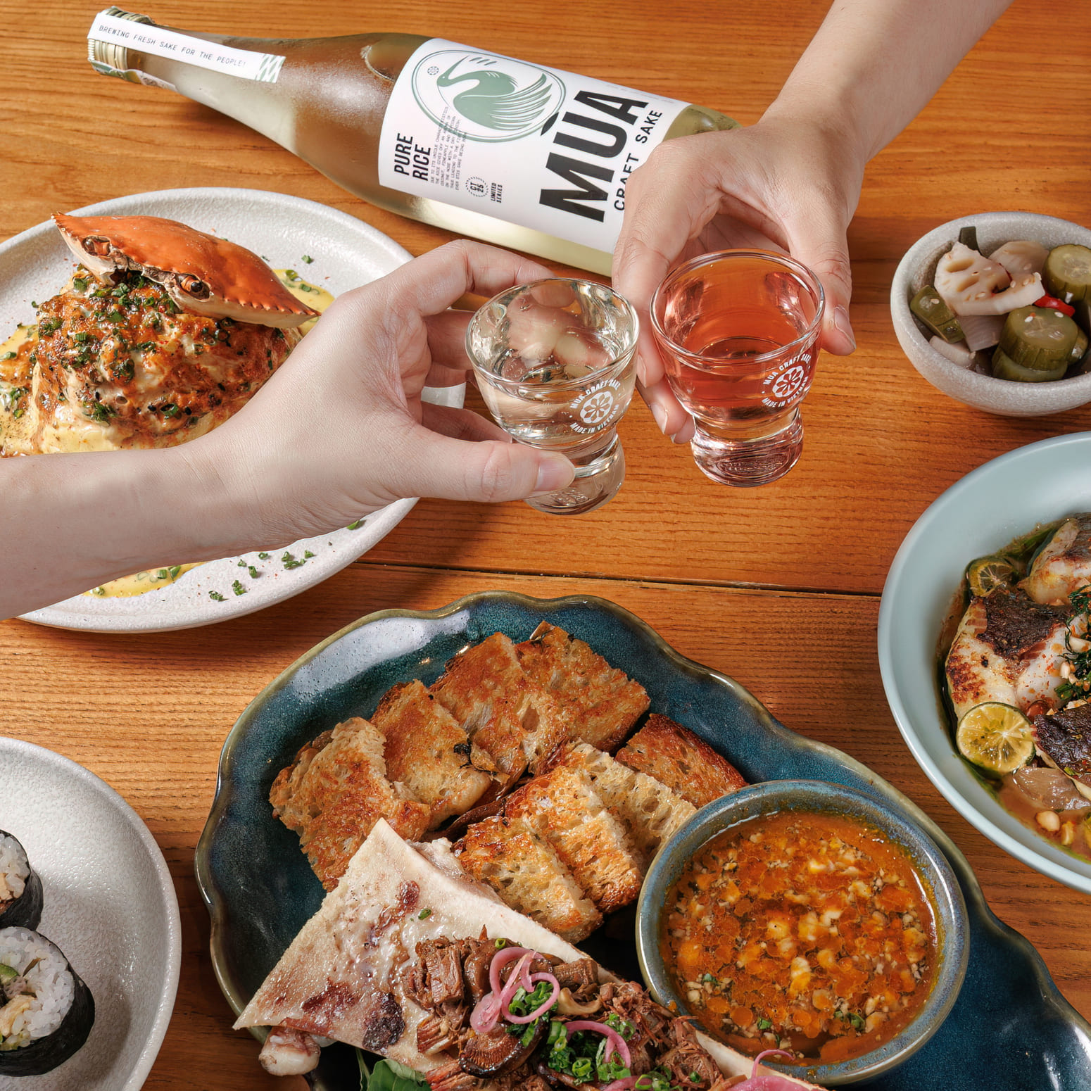 Taste sake alongside creative Vietnamese-inspired dishes at MÙA.