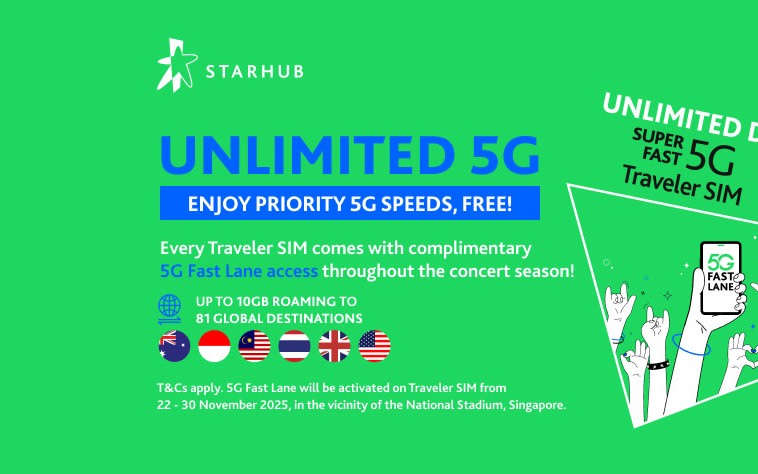StarHub 5G Singapore SIM Card (SG Airport Pickup)