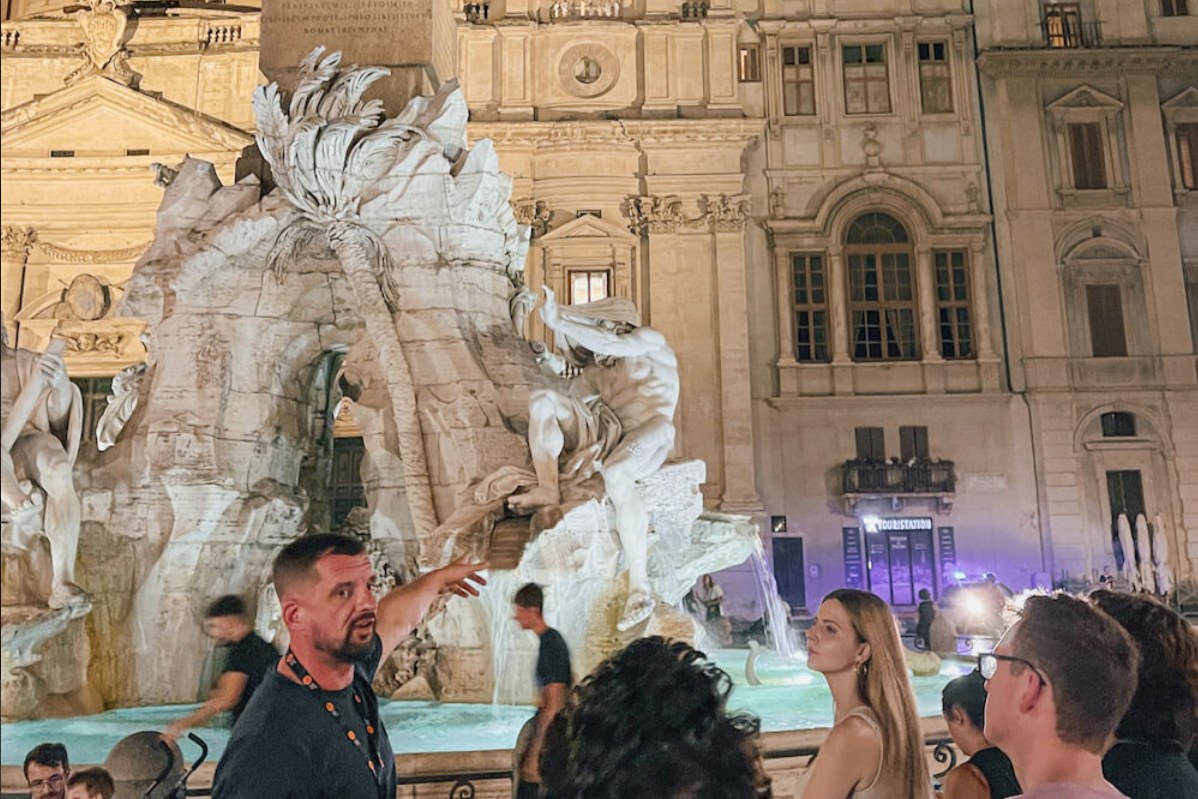 Rome City, Pantheon, and Trevi Fountain Night Tour 