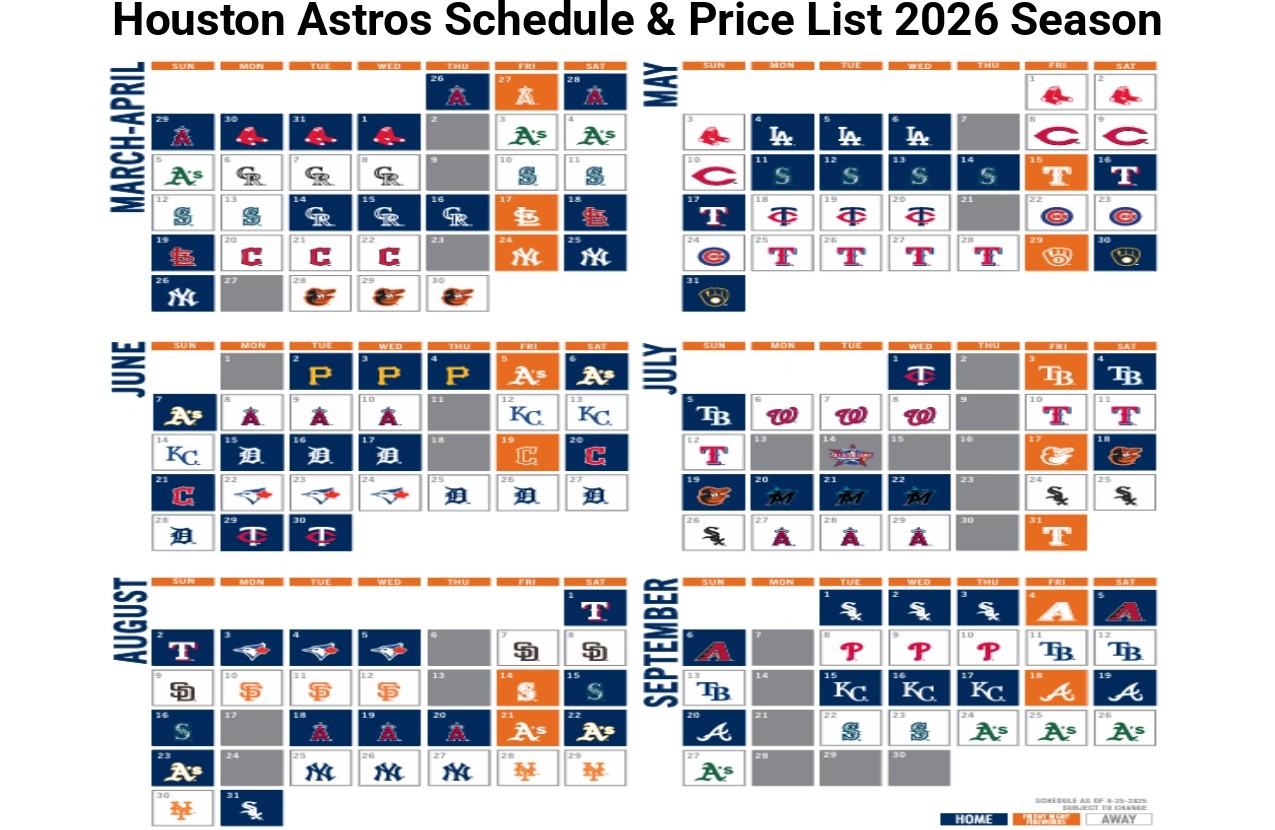 The Houston Astros' 2025 schedule is out, bringing an exciting season of baseball ahead