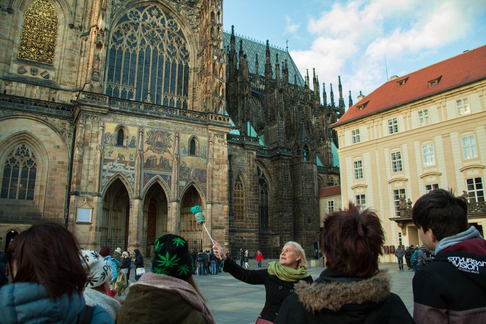 Marvel at the grandeur of Prague Castle and its historic courtyards