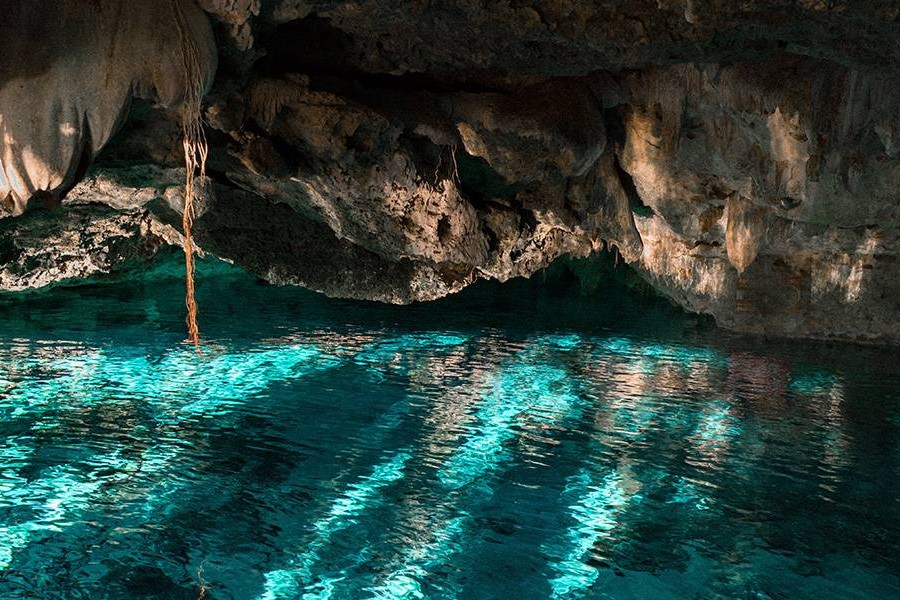 Swim and relax in the crystal-clear waters of the beautiful Peba cenote
