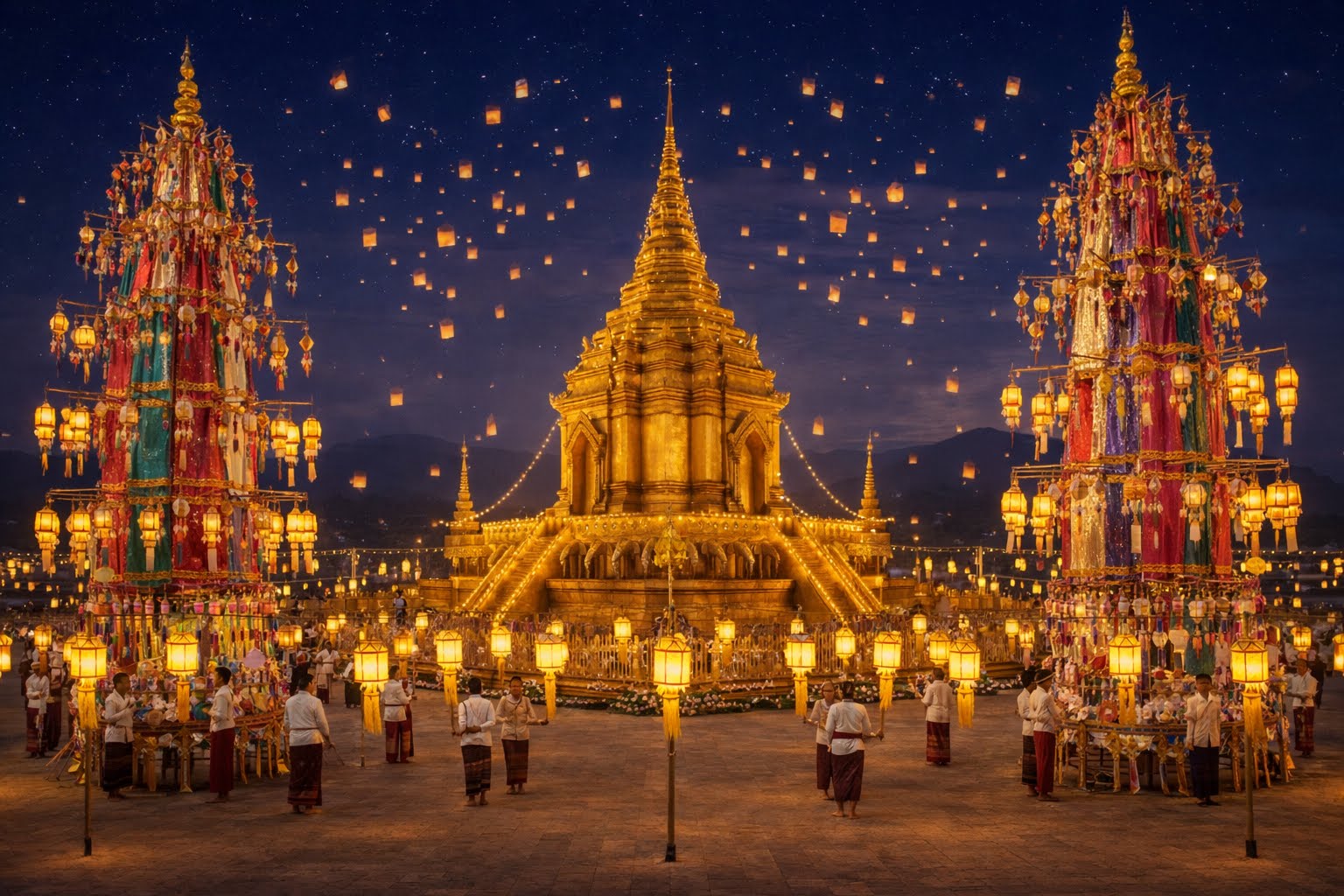 Chiang Mai-Lamphunda Lanna Fonarlar Festivali 2026