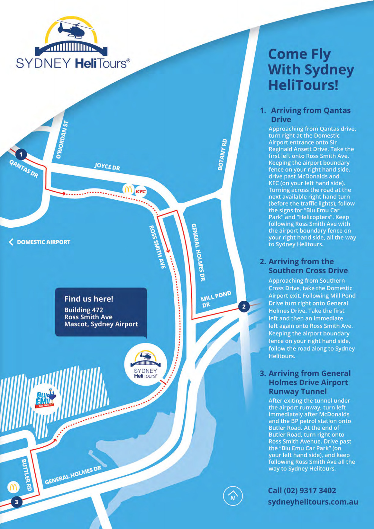 Sydney Helitours Map