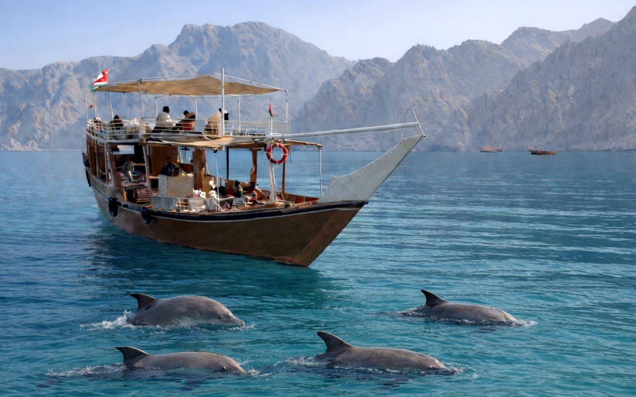 Khasab Half-Day Dhow Cruise with Dolphin Watching & Snorkeling