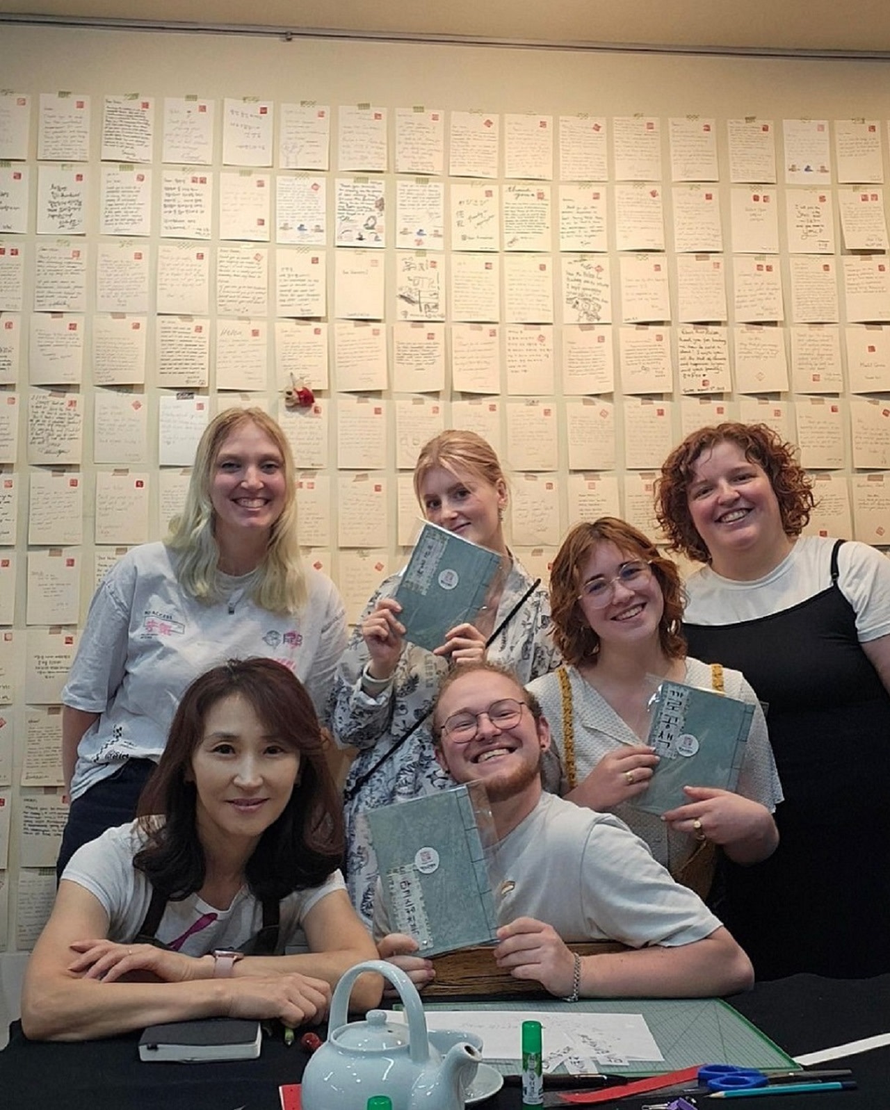 Making a traditional notebook & naming on it in Hangeul in Seoul