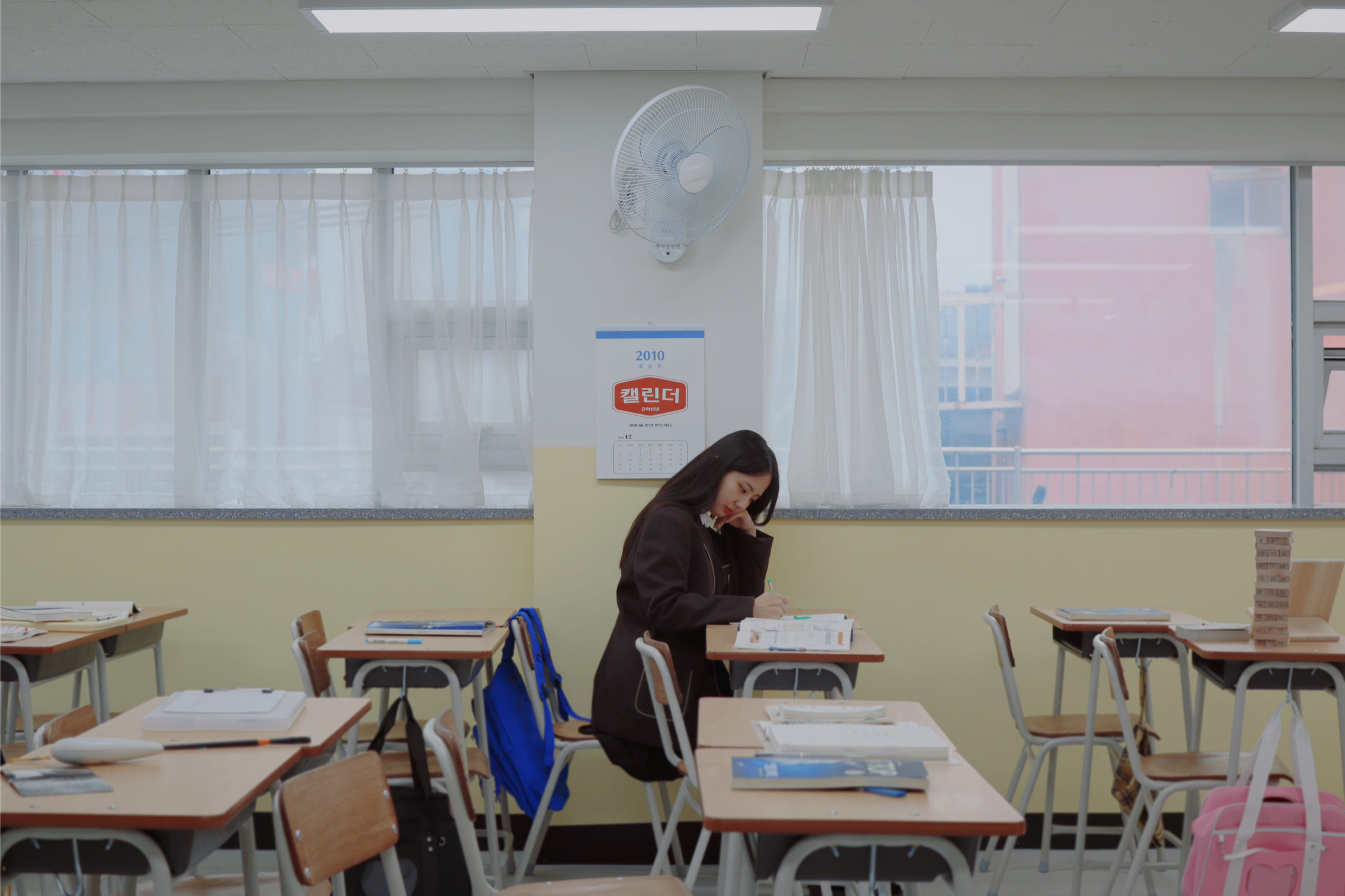 Korean School Uniform Experience in a Real Classroom Studio Hongdae