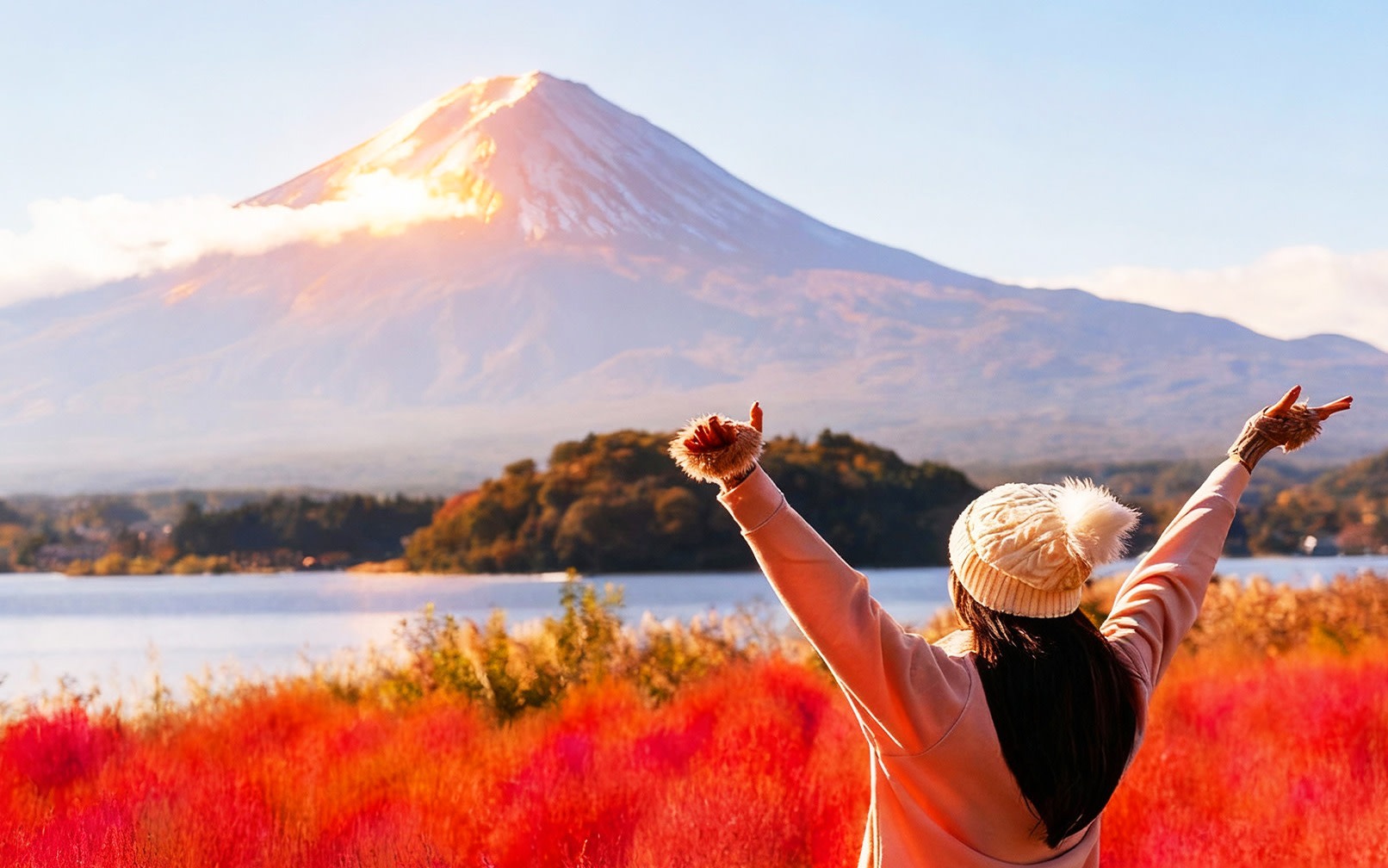 Mt. Fuji | Kawaguchiko Seasonal Limited-Time Views of Mt. Fuji & Lake Yamanaka Onsen/Cruise Day Trip | Departs from Tokyo/Shinjuku