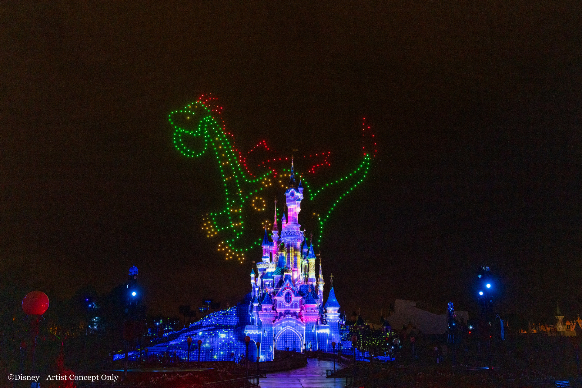 Dinosaur light show