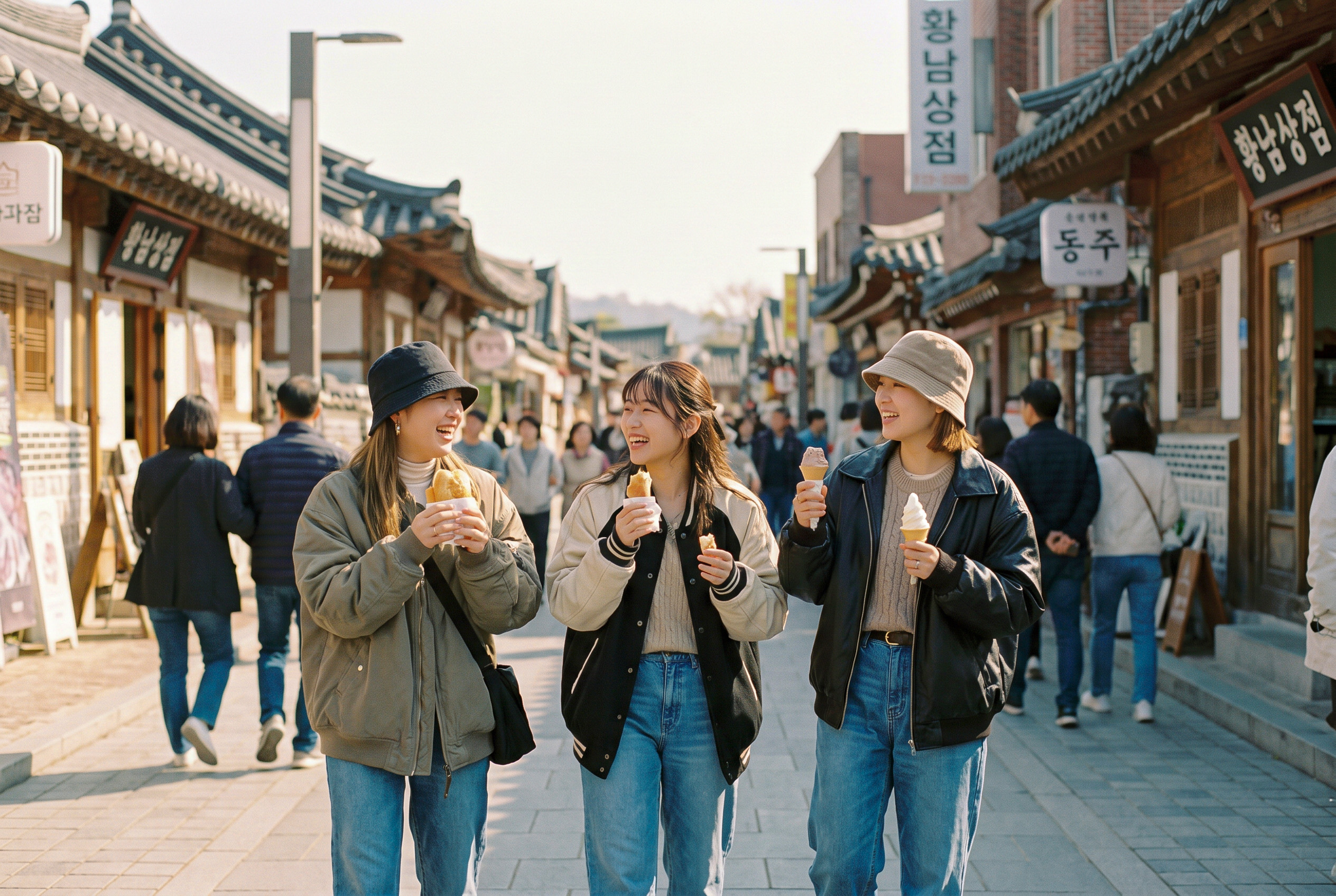🚶‍♀️‍➡️悠閒漫步、品嚐美味小吃並好好放鬆。或者，也可以趁著在那裡的時候順便逛街購物！