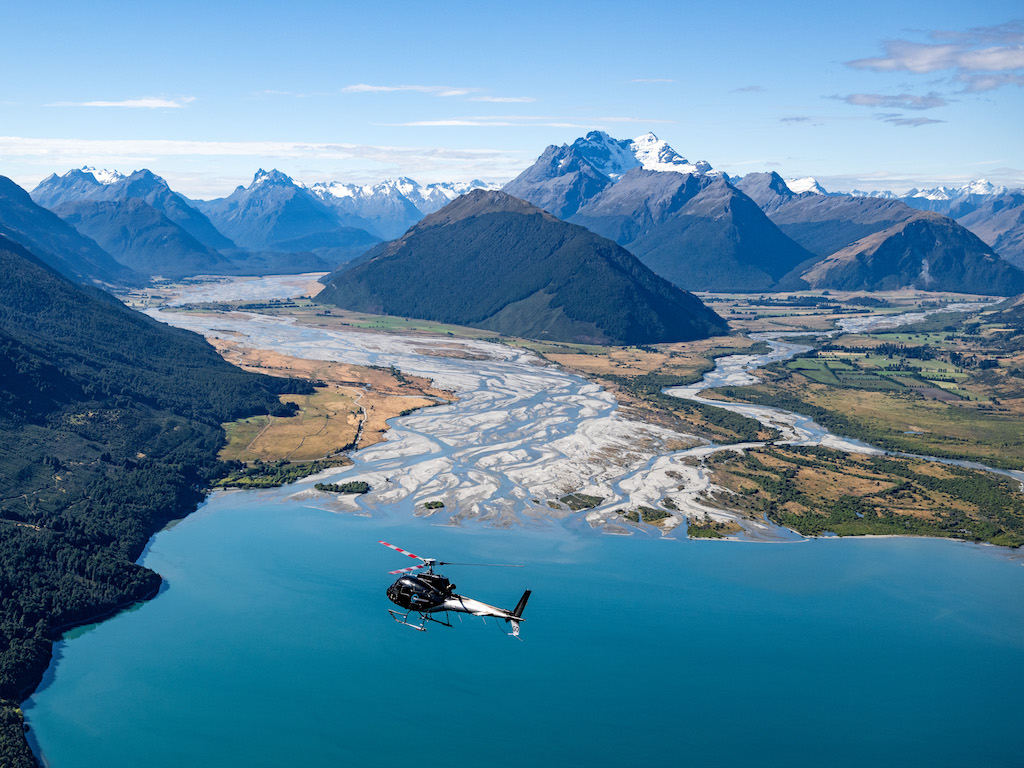 flight tour across lake