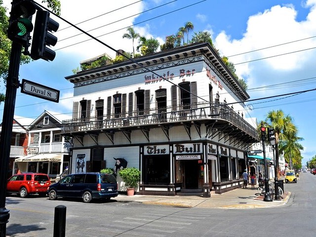 Visit the lively Bull and Whistle Bar for drinks and local island energy