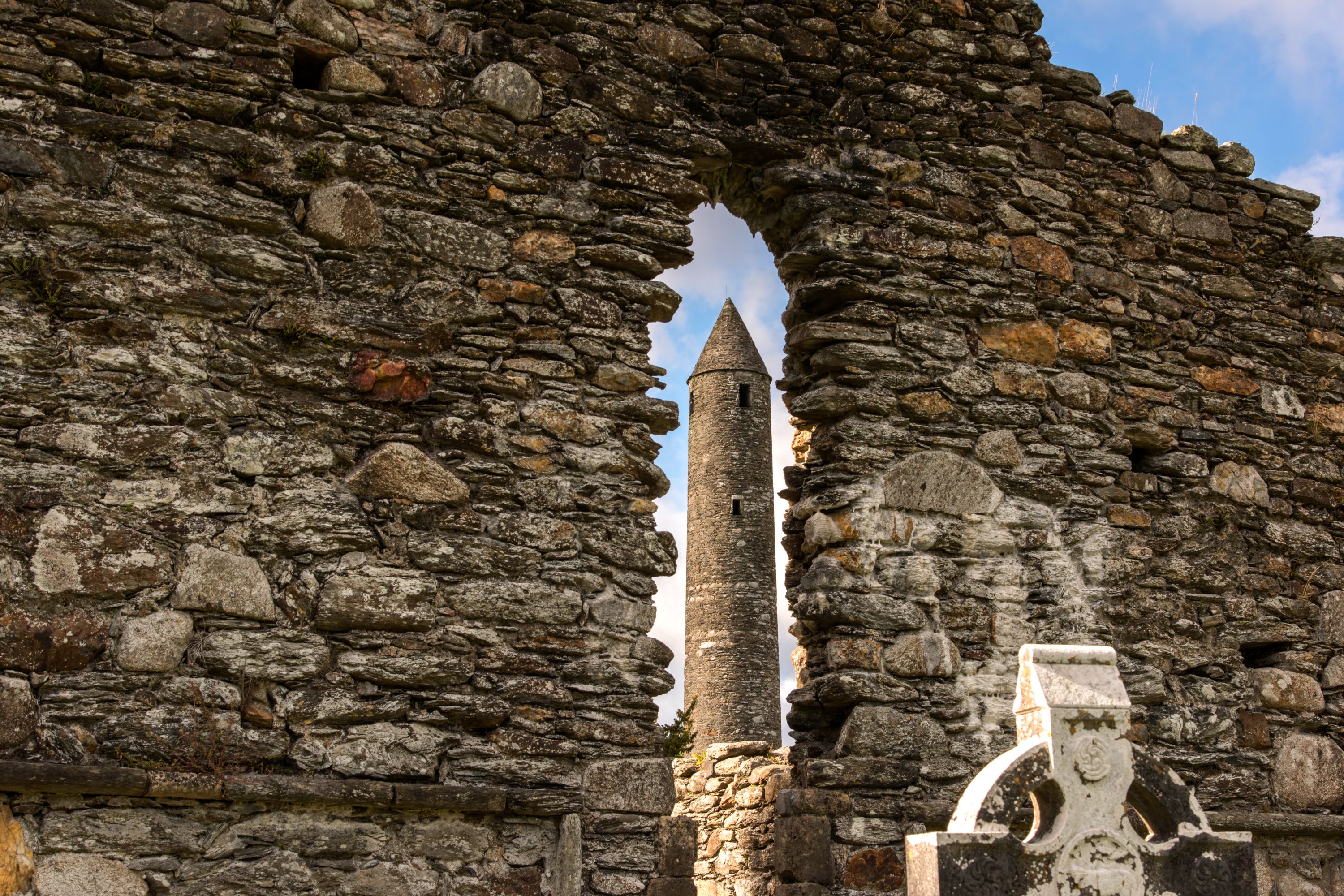Learn about the ancient Round Tower in Glendalough, a testament to Ireland's rich monastic history