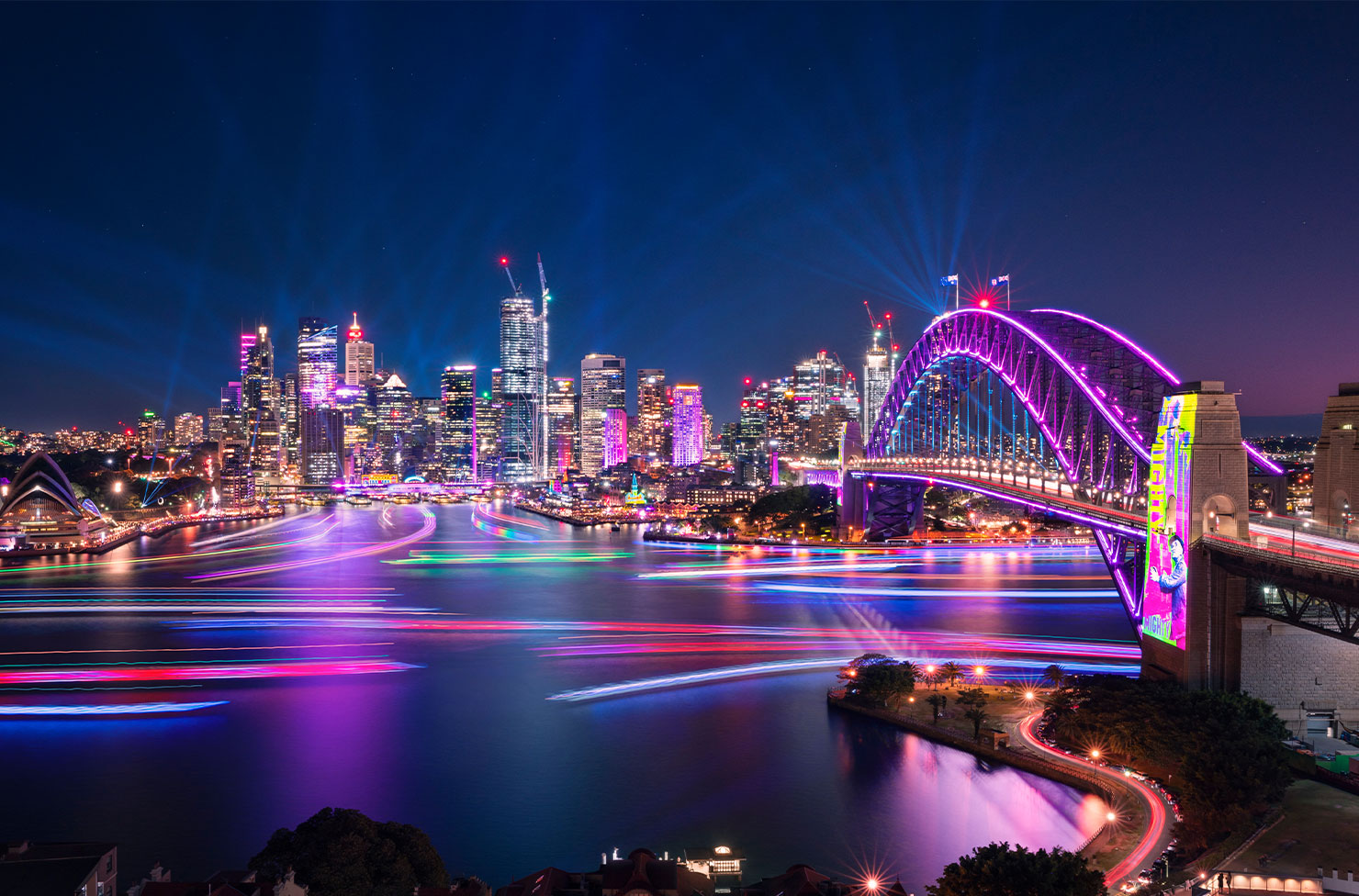 Sip, savor, and sail through Sydney's Vivid light show