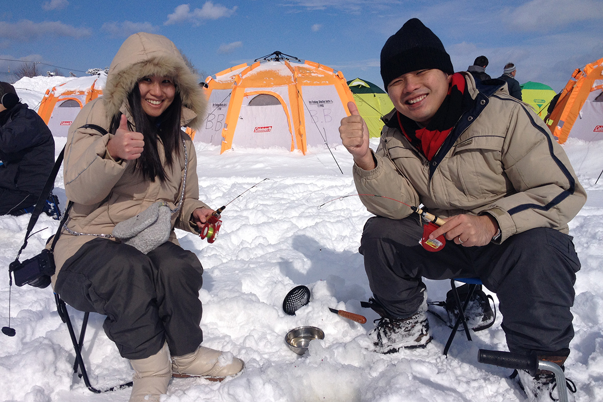 Smelt Ice Fishing and Japanese Tempura Tasting from Sapporo