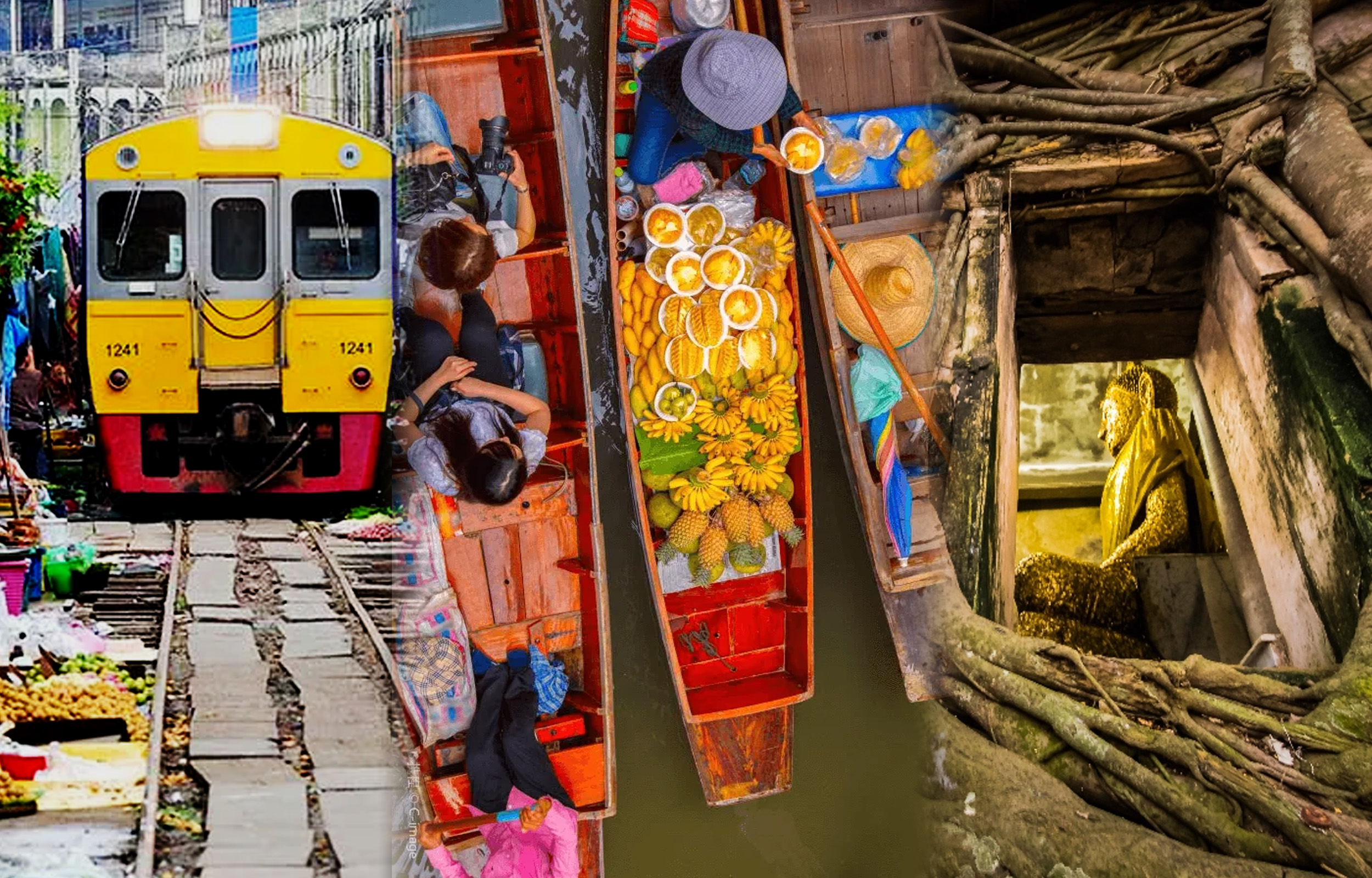 丹嫩莎朵水上市場 (Damnoen Saduak Floating Market)、美功鐵路 (Maeklong Railway) 私人遊以及其他