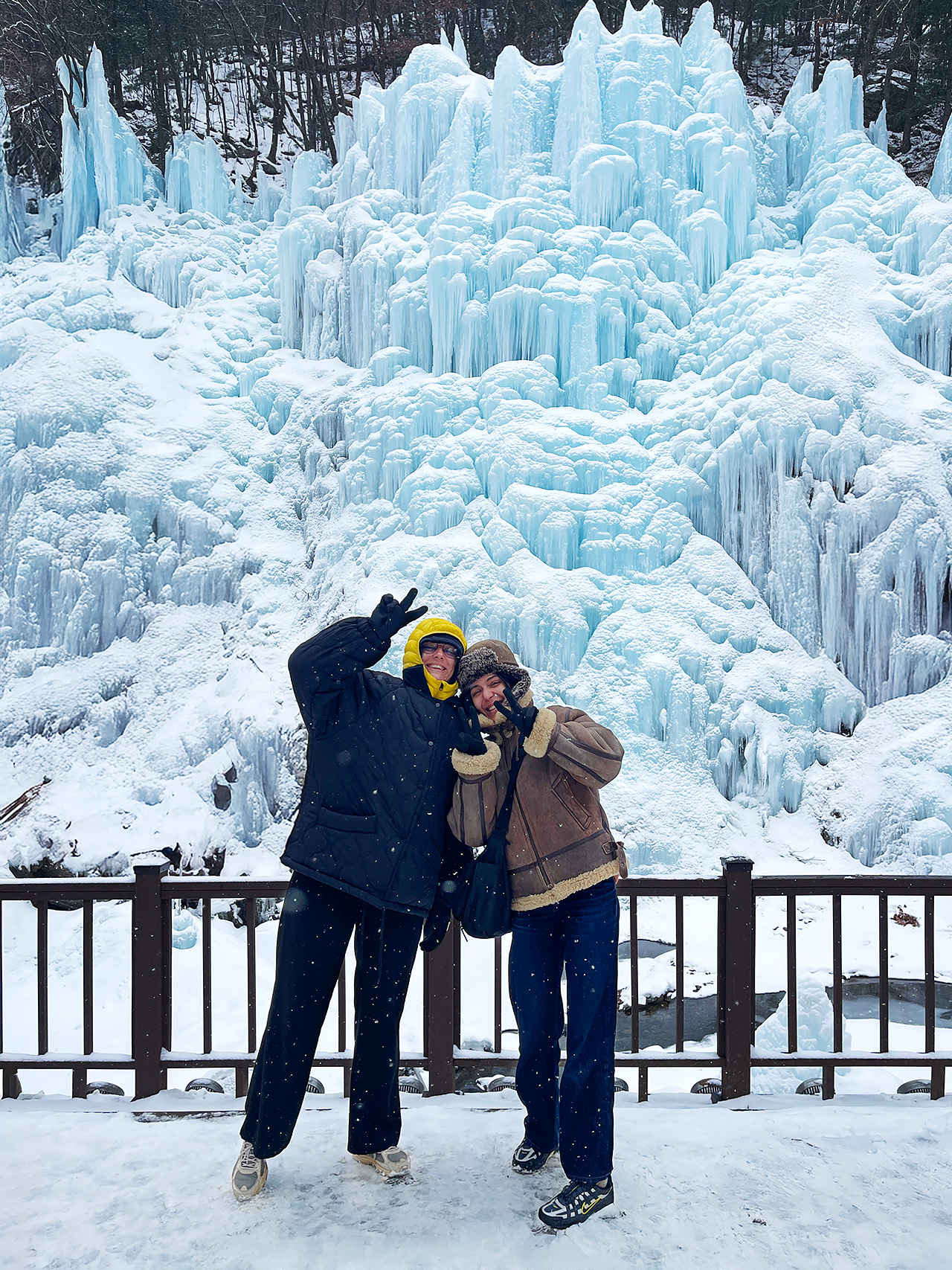 ❄️探索魚飛谷的奇幻魅力，感受大自然鬼斧神工打造的壯麗冰牆。
