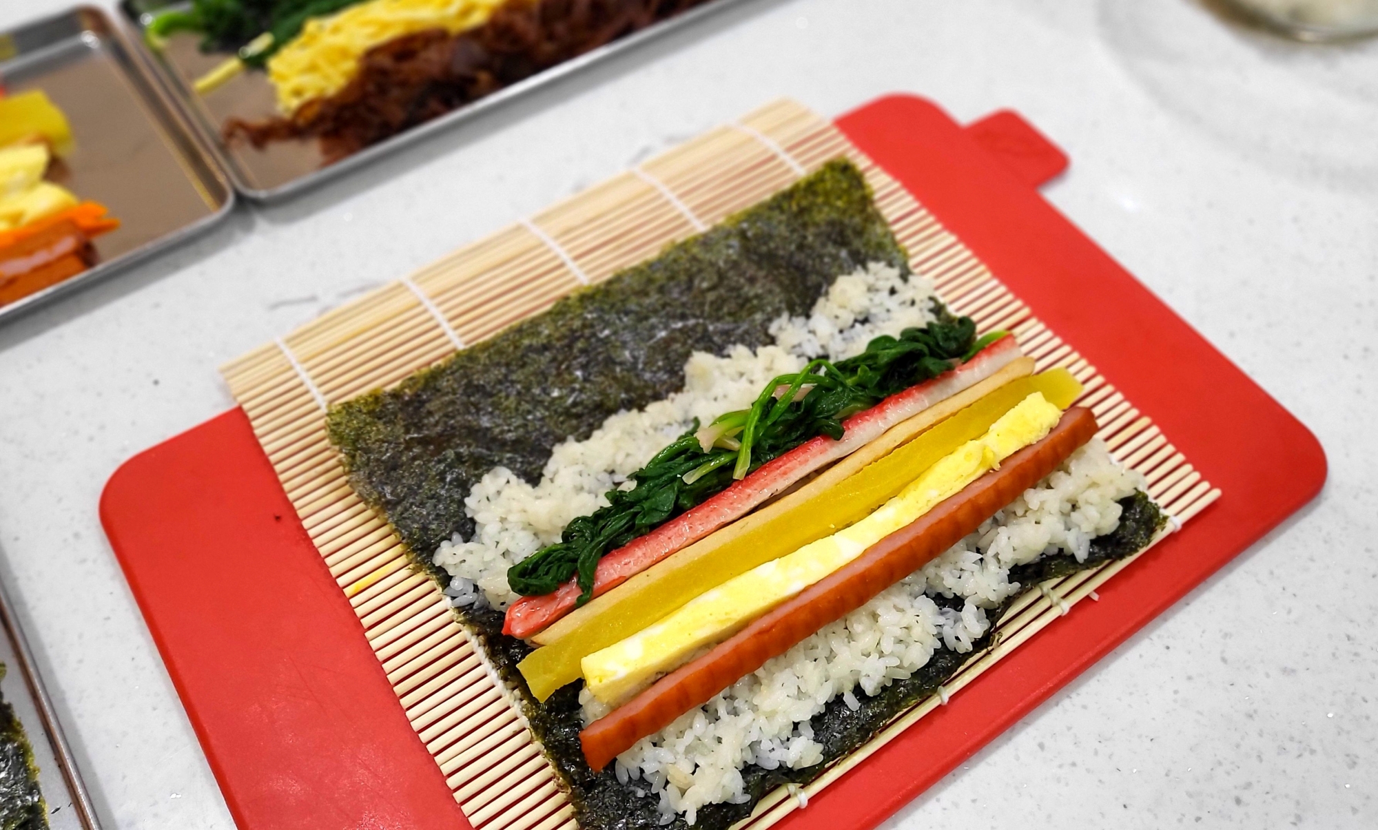 準備好親手製作紫菜包飯。