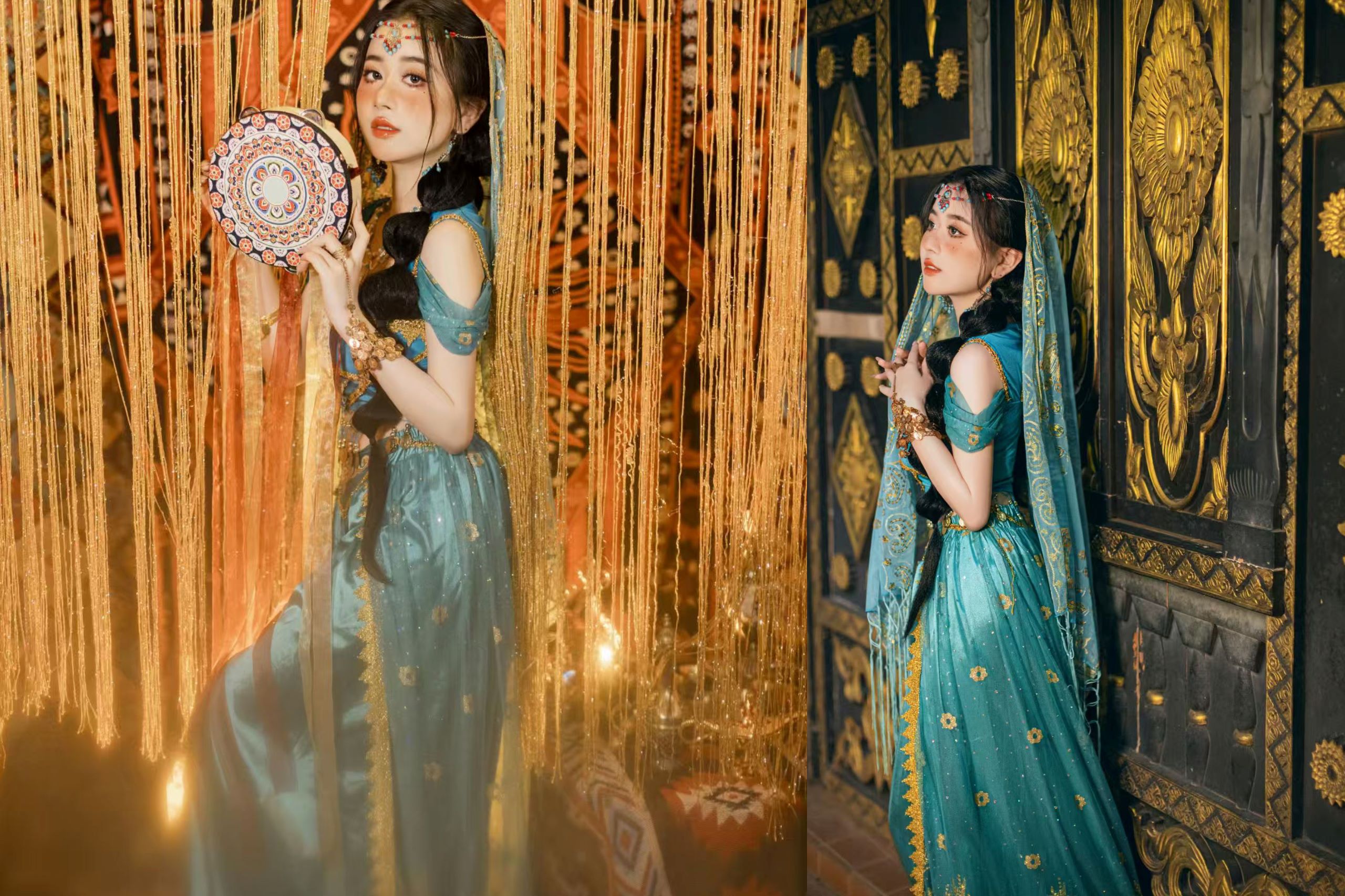 暖黃星光襯得皮膚通透白皙,背景是燈火闌珊的夜市和異域建築,每張照片都像電影截圖,不用修圖直接髮圈 暖黃星光襯得皮膚通透白皙,背景是燈火闌珊的夜市和異域建築,每張照片都像電影截圖,不用修圖直接髮圈