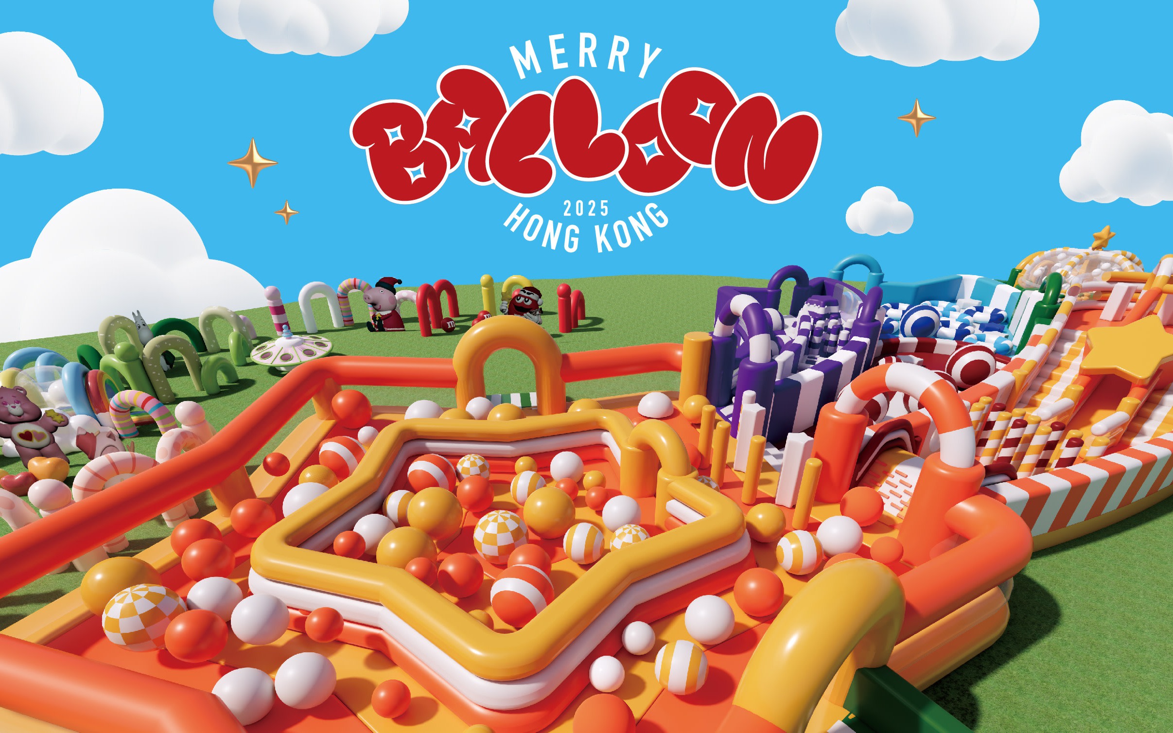 "Merry Balloon Park" Giant Dreamy Inflatable Playground