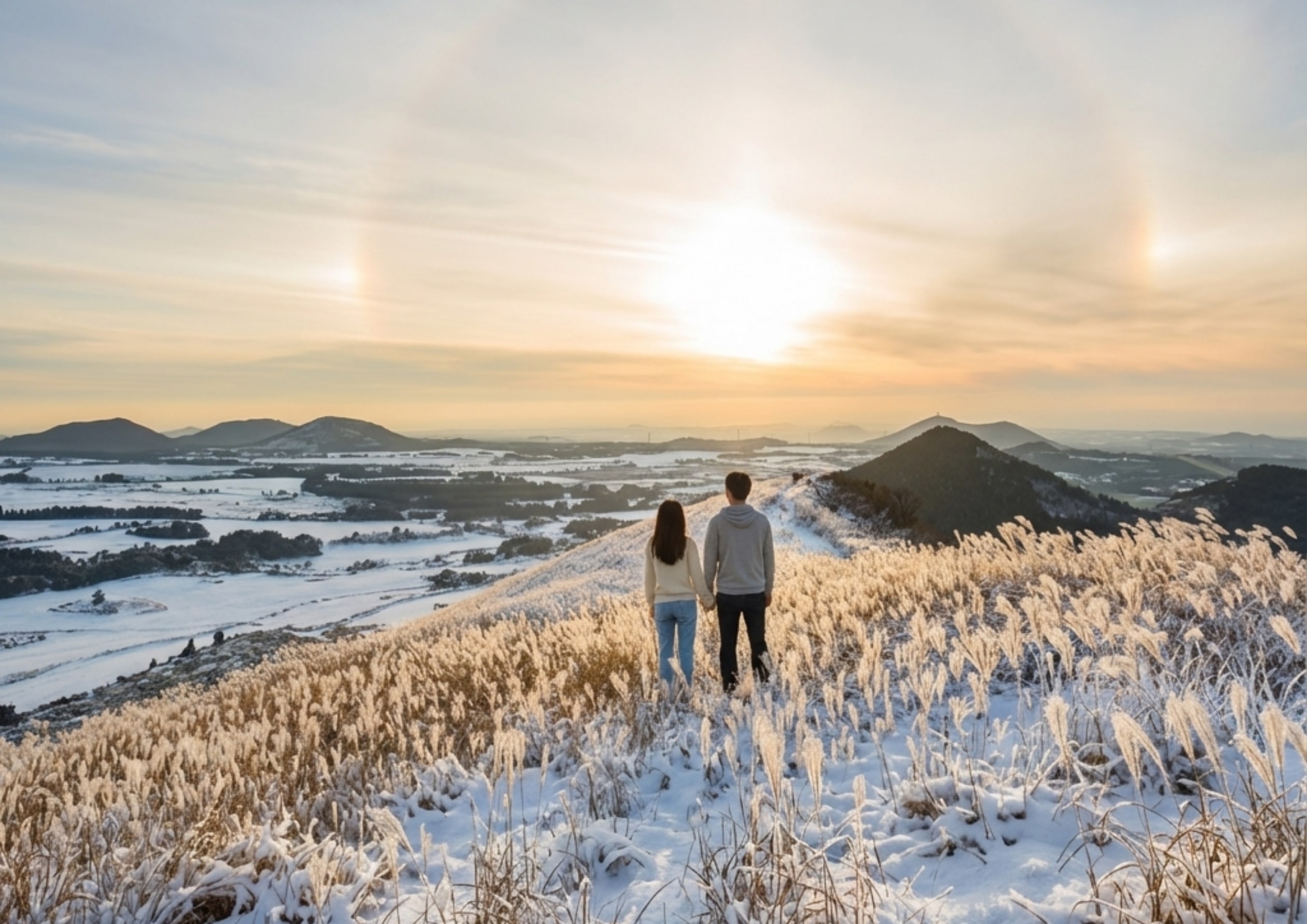 Saebyeol Oreum 岳：四季花卉 (冬季)