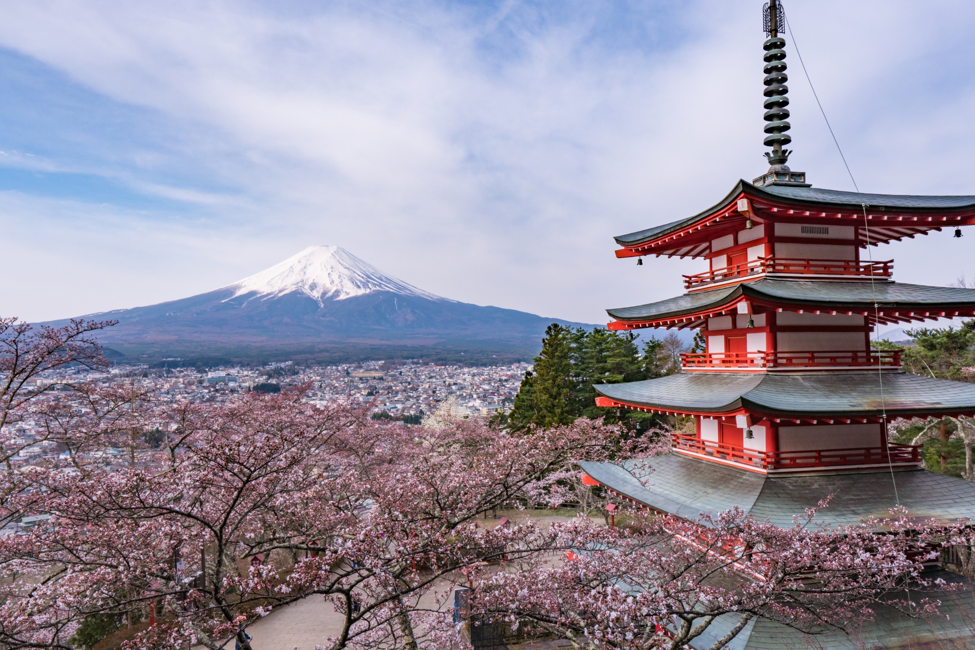 One-day tour of Mt. Fuji and Lake Kawaguchi, Arakurayama Sengen Park, Lake Kawaguchi, Oishi Park, Saiko Healing Center