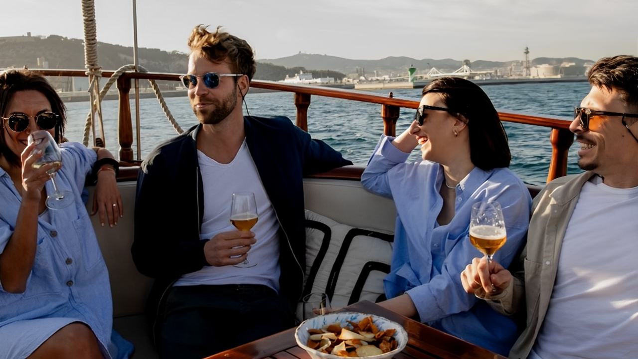 Eco Schooner cruise experience with music in Barcelona