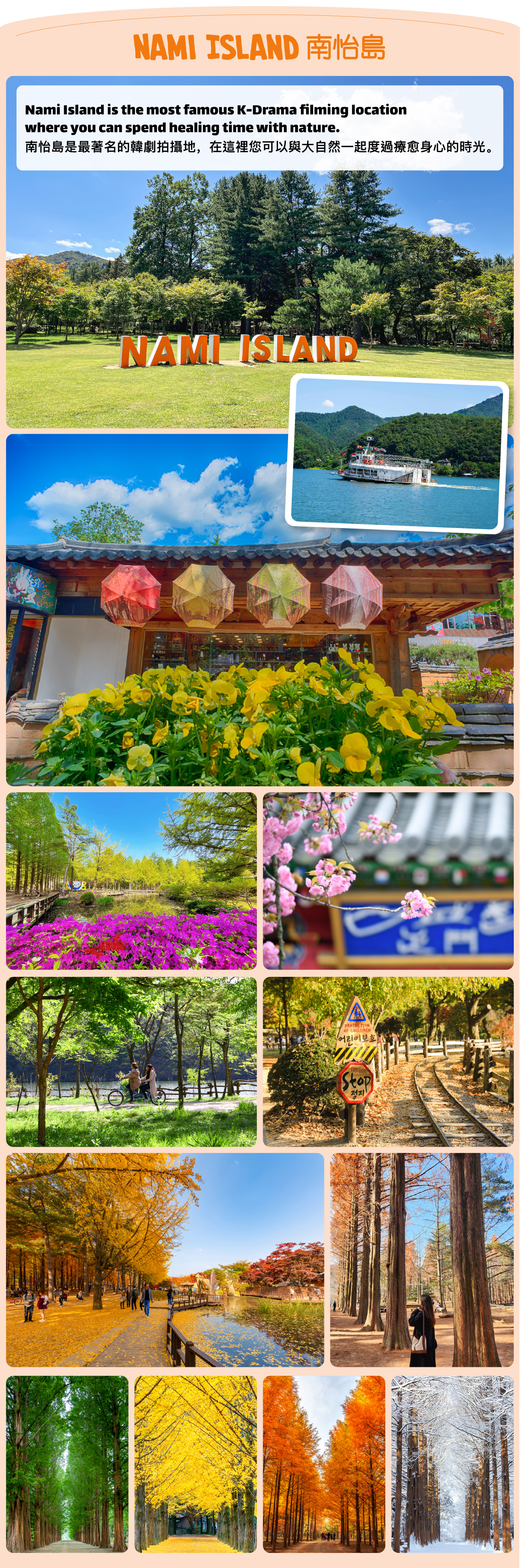 海棠鳥園 / 南怡島 / 江村鐵道自行車一日遊