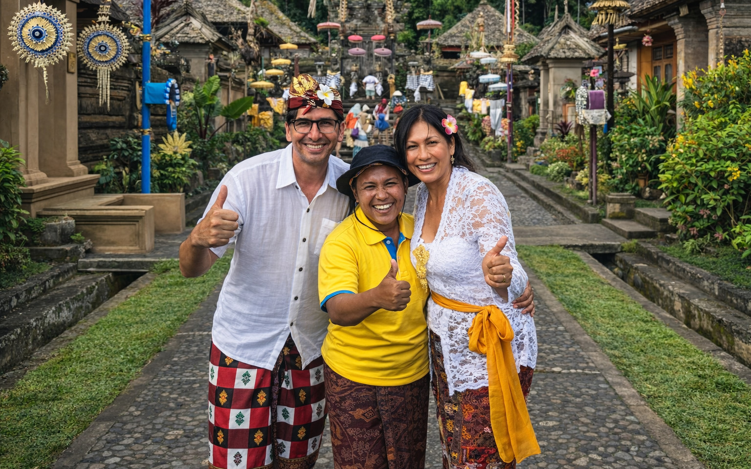 Balinese Costum at Penglipuran Village & Goa Giri Campuhan Waterfall