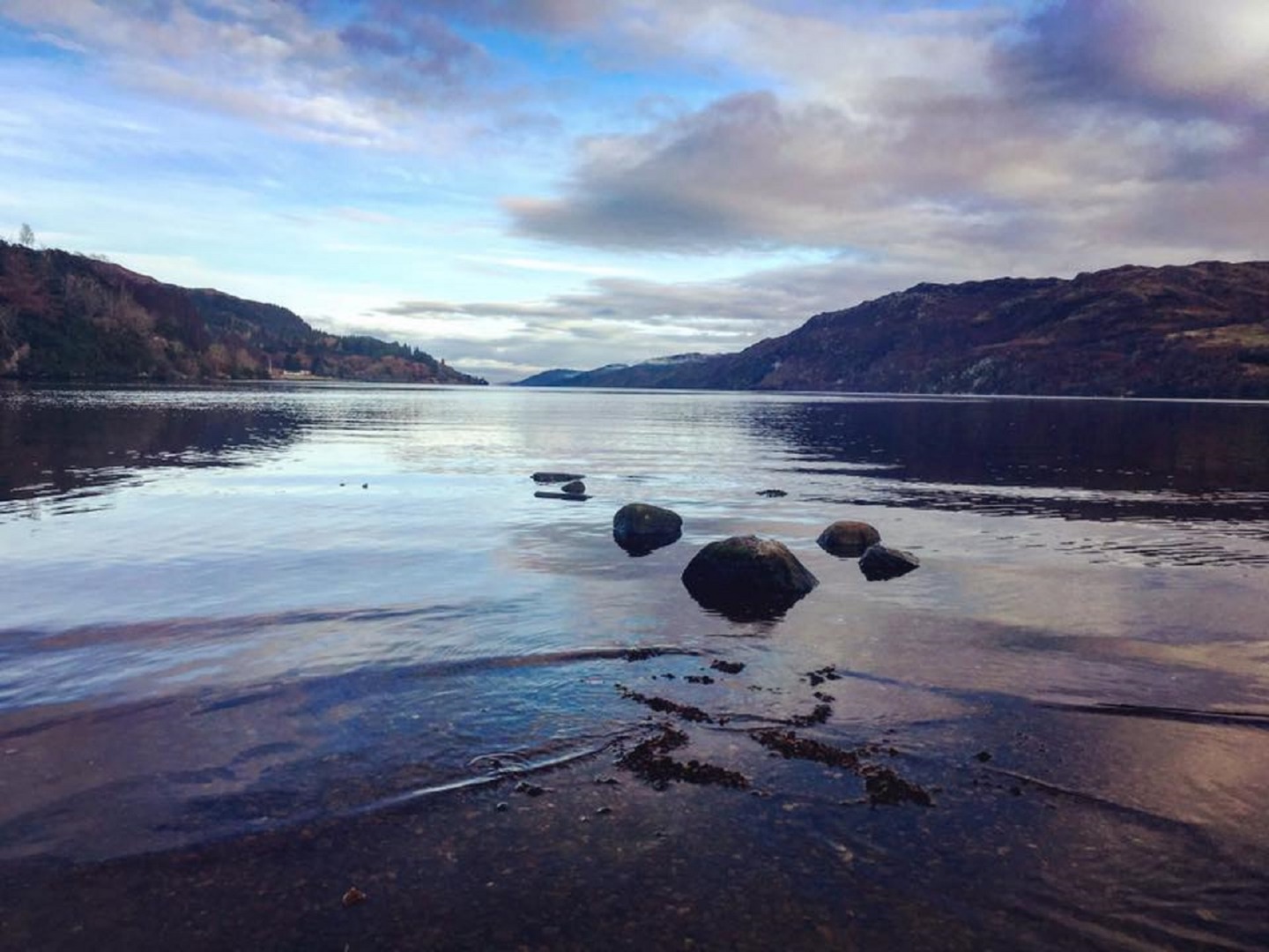 mountains with loch ness