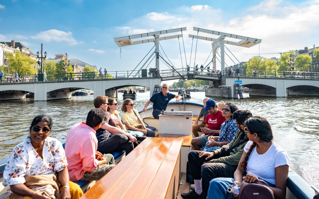 Blue Sky Open Boat Tour in Amsterdam