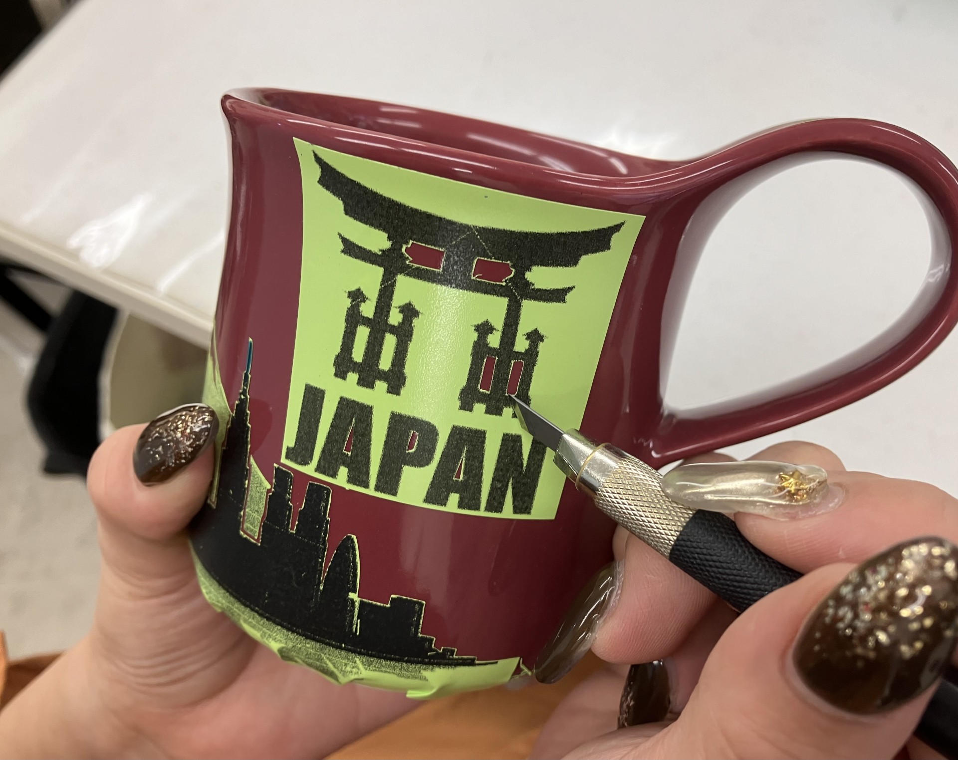東京噴砂玻璃工藝體驗（日系圖案DIY）