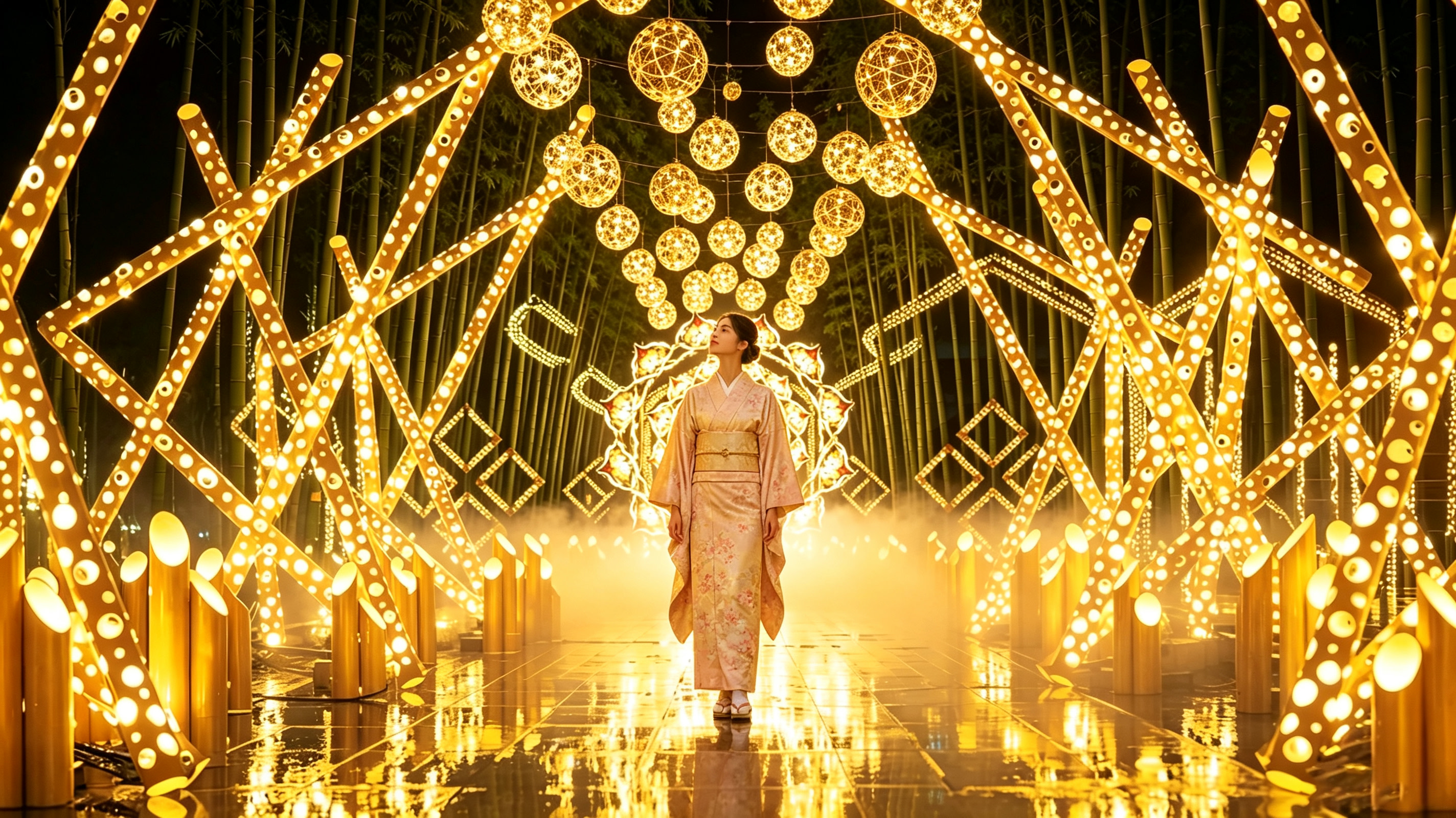 【October Arashiyama Moon Lantern Festival Limited】Kyoto Arashiyama Beautiful Flower Lanterns & Kyoto Fushimi Inari Shrine & Nara One-Day Tour