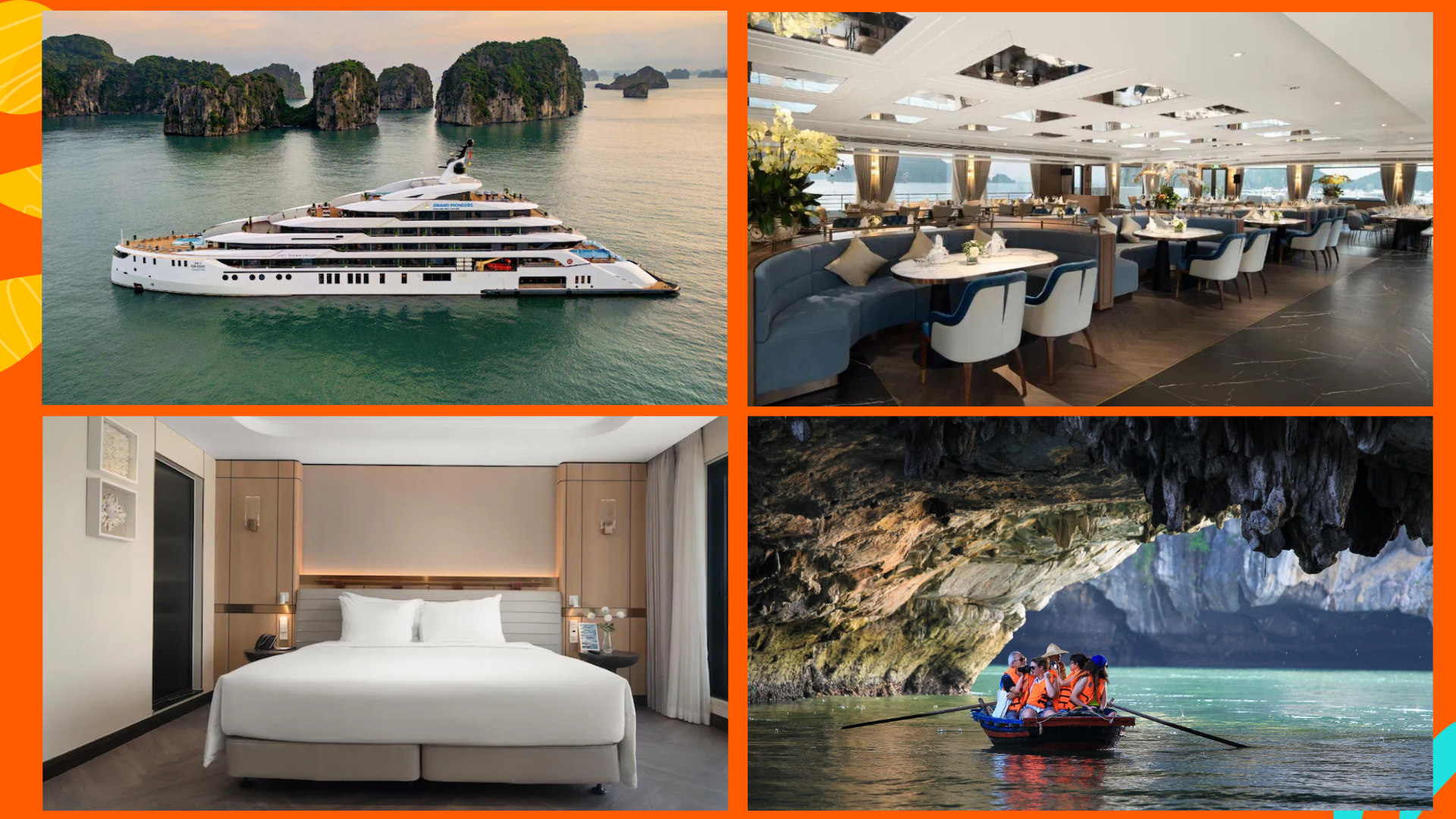 【路線2】下龍灣2天1夜遊船（Luxury Grand Pioneers Cruise）