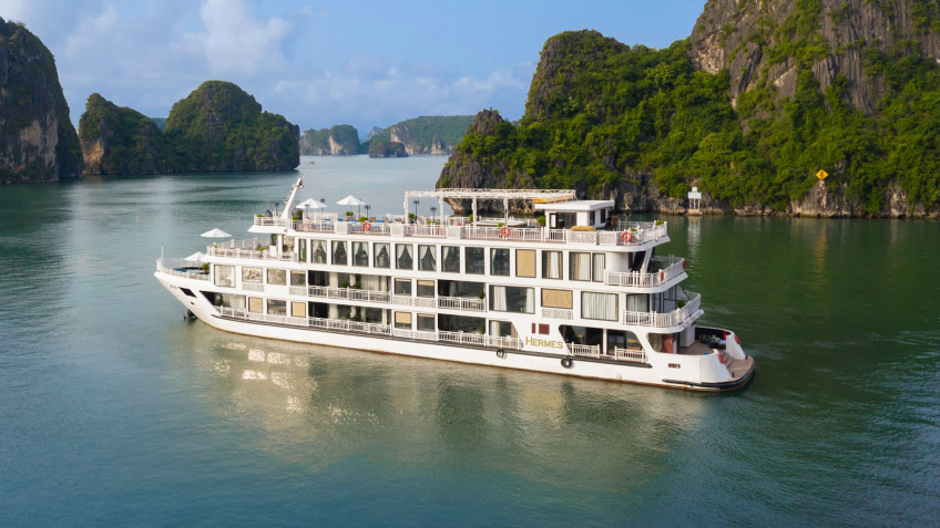 【路線2】2天1夜 下龍灣五星級遊輪巡航之旅（Hermes Cruises遊輪提供）